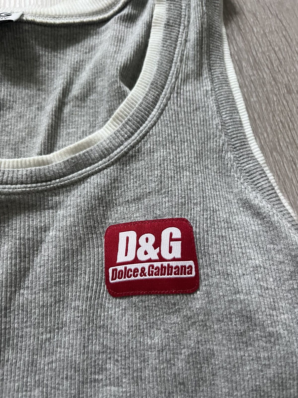 Dolce & Gabbana Dolce Gabbana Tanktop ripped grey Size US S / EU 44-46 / 1 - 2 Thumbnail