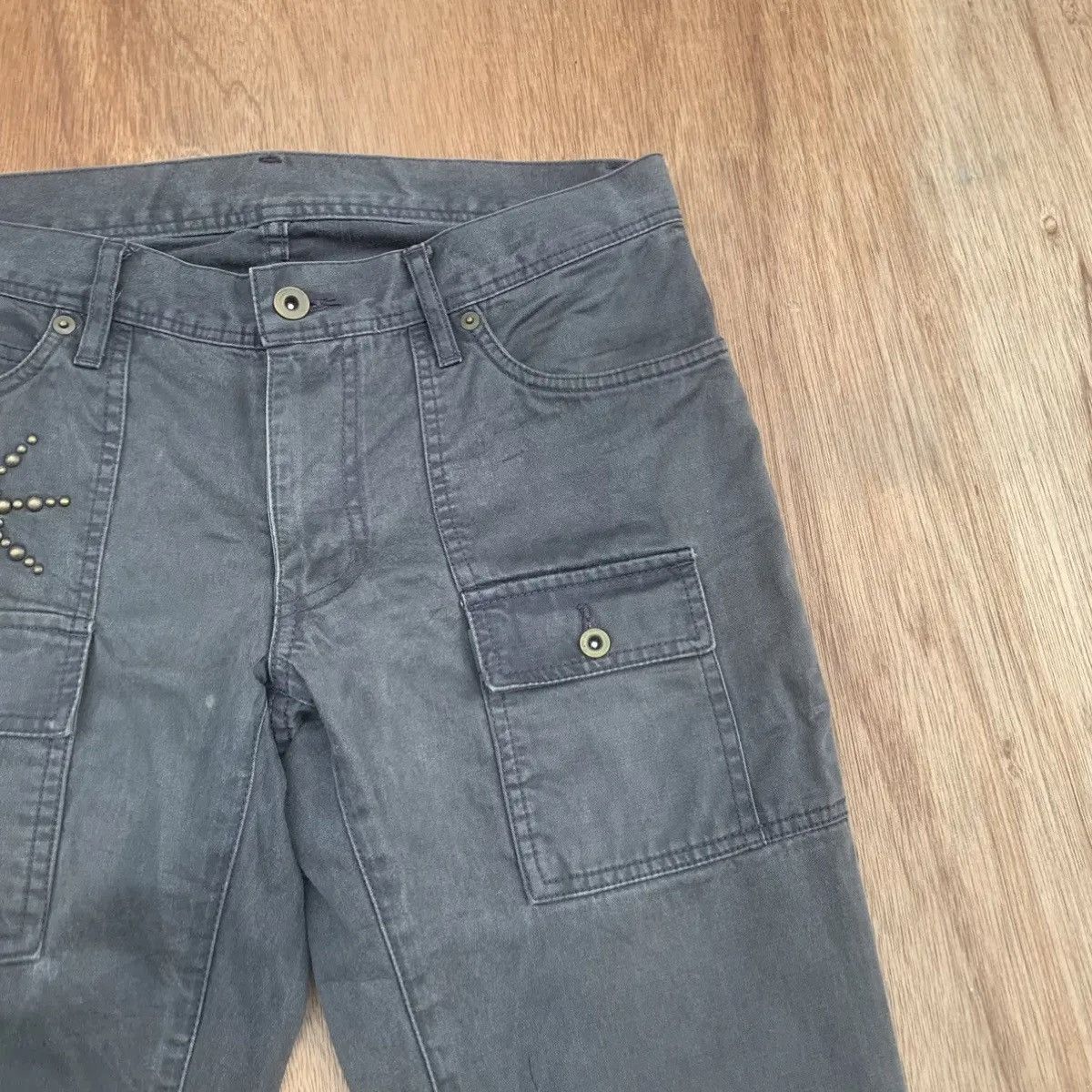 Final Home STEALS💥TETE HOMME TROUSERS STUDDED ISSEY MIYAKE FADED PANTS Size US 31 - 6 Thumbnail