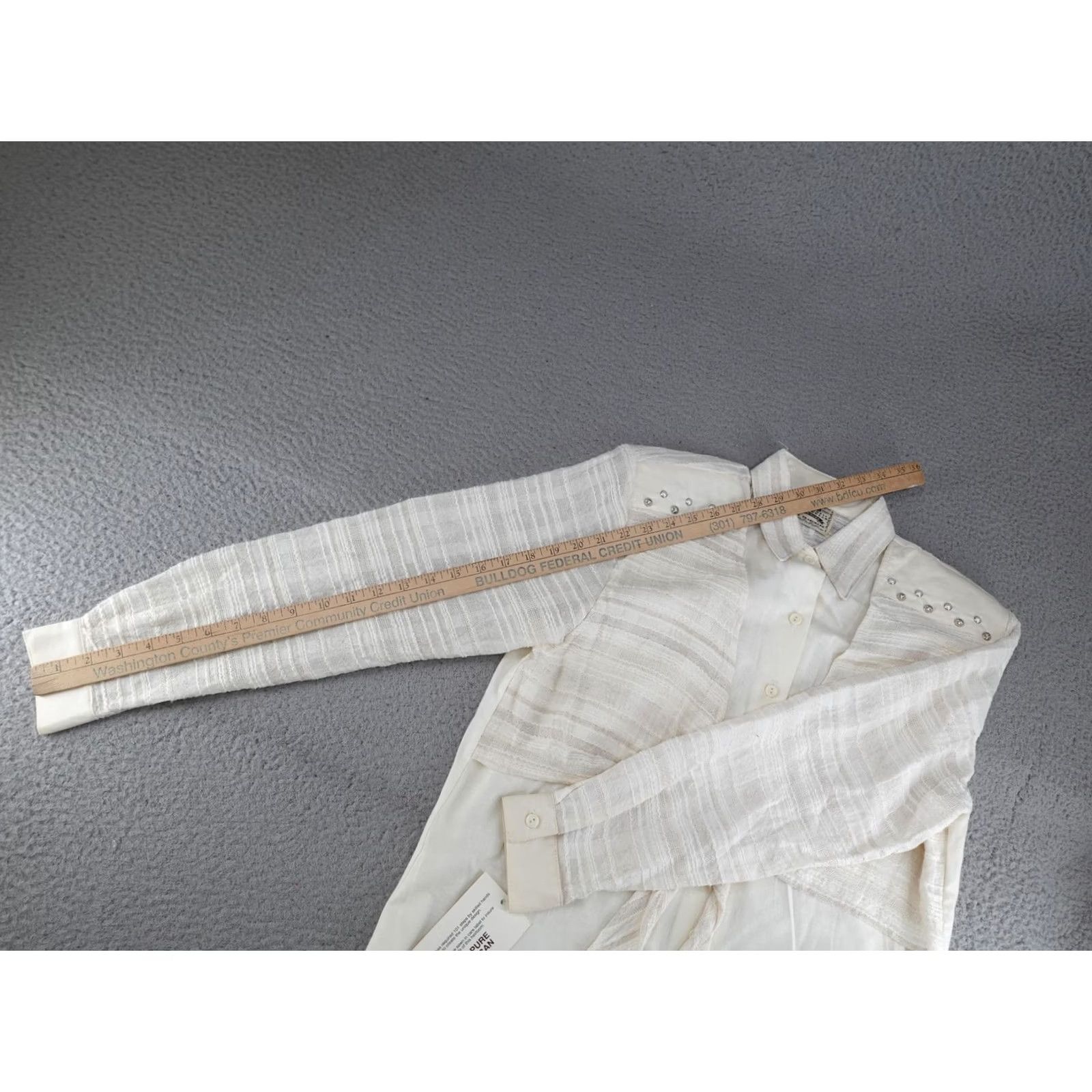 DANCER VINTAGE 1849 Authentic Ranchwear Shirt Womens Small White Western Square Dance Size S / US 4 / IT 40 - 6 Thumbnail
