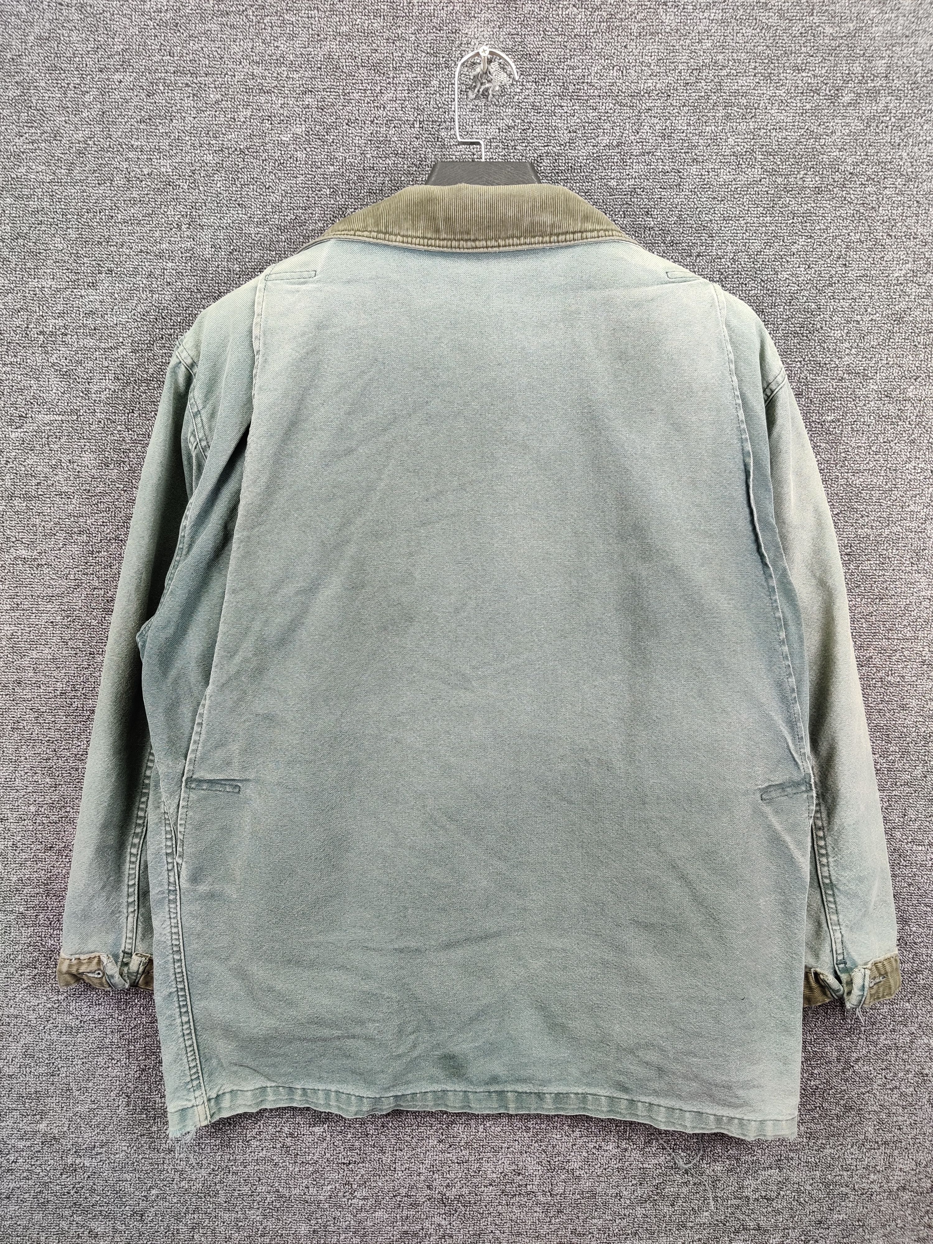 L.L. Bean L.L. Bean Blanket Lined Green Chore Jacket Coduroy Collar Size US M / EU 48-50 / 2 - 6 Thumbnail