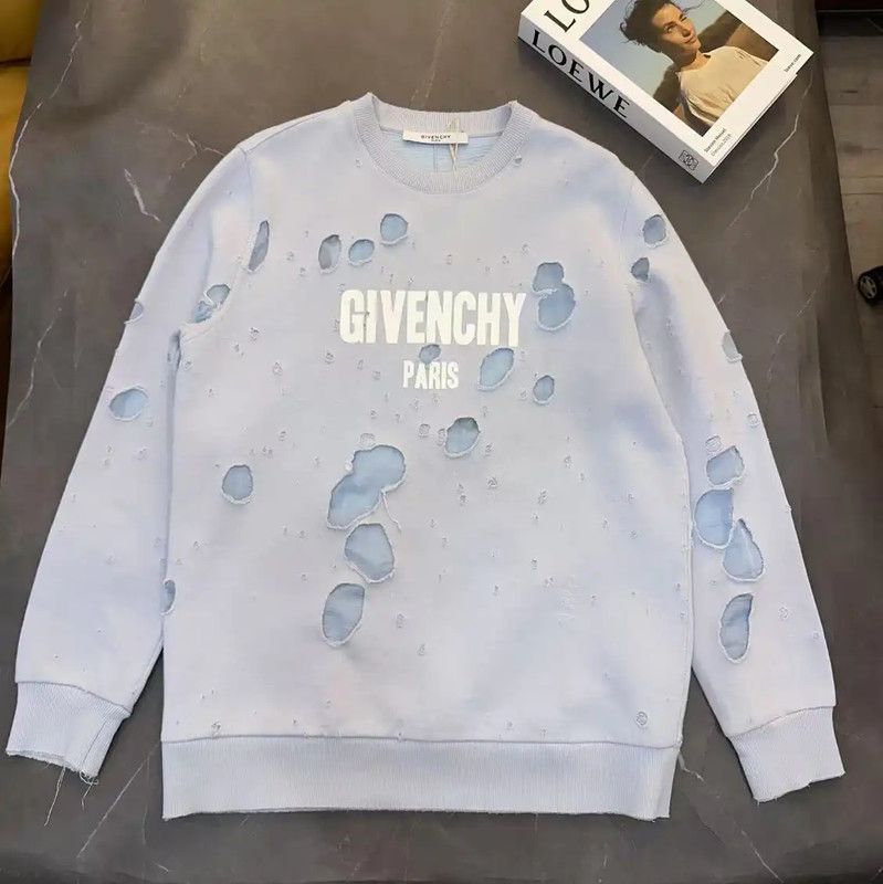 Givenchy Givenchy Blue Cotton Men's Long Sleeve Sweatshirt 0089 Size US M / EU 48-50 / 2 - 1 Thumbnail