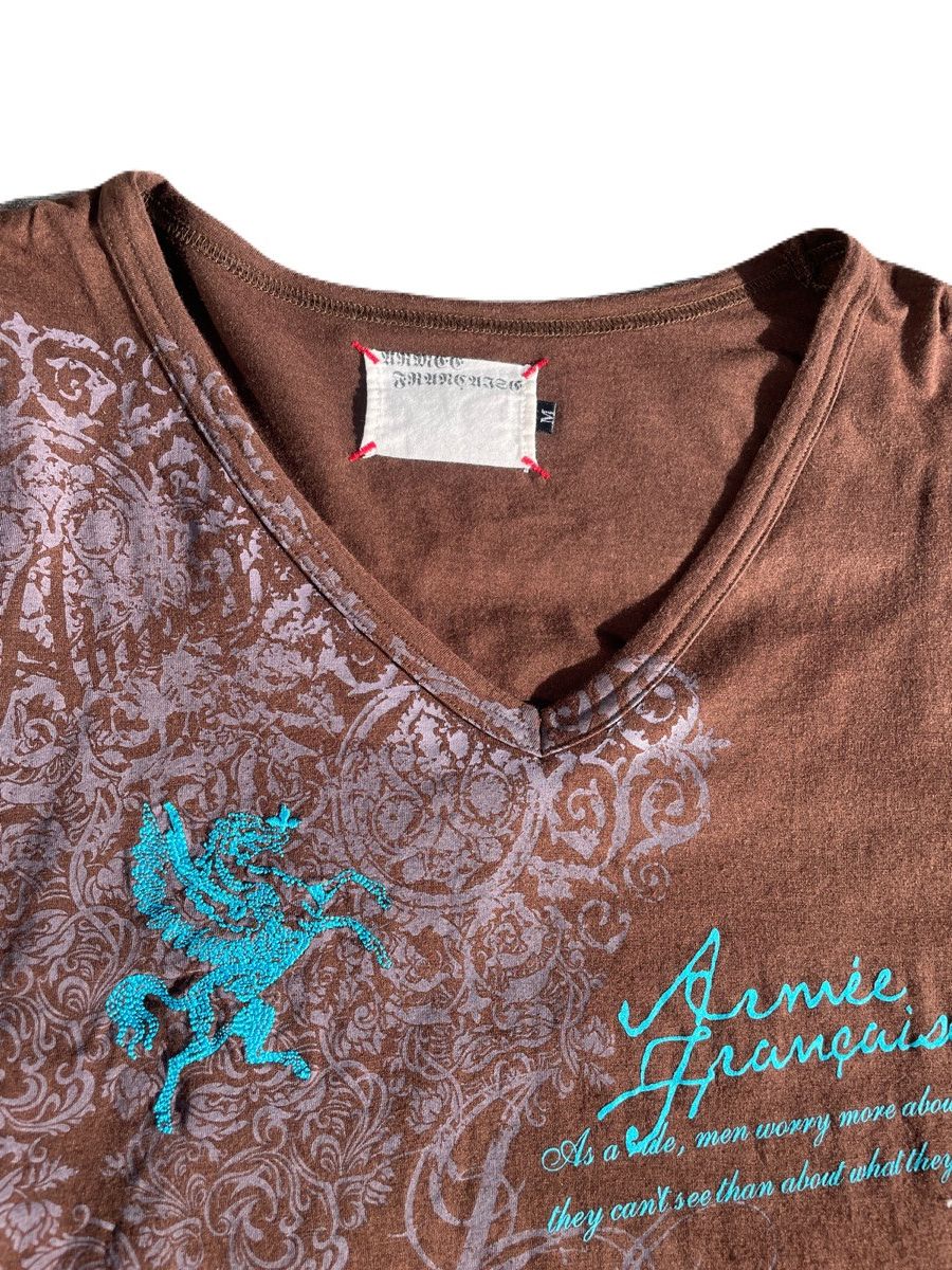 If Six Was Nine 2000s Japanese archive Vkei Pegasus Poem V-Neck Tee Gyaruo Size US S / EU 44-46 / 1 - 5 Thumbnail