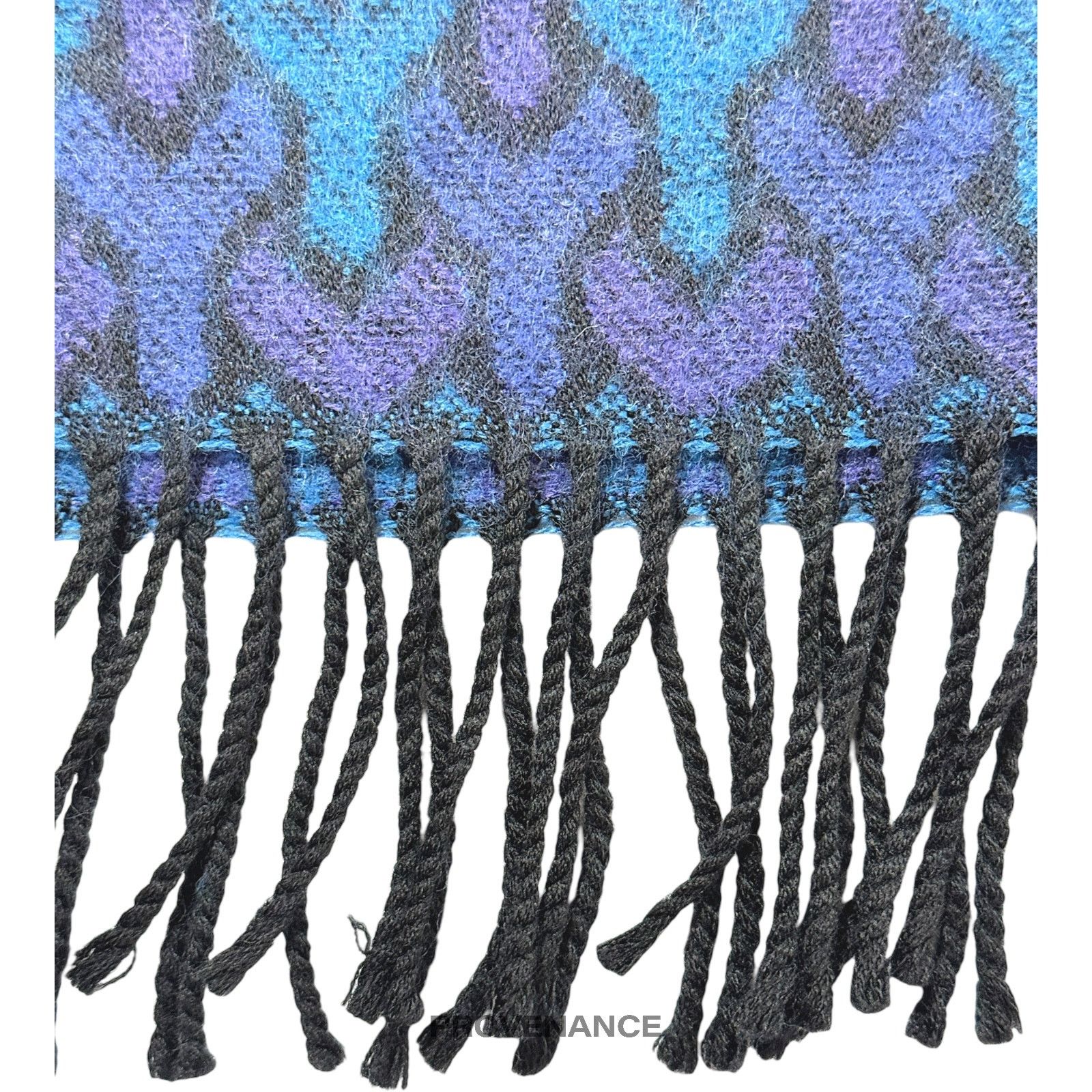 Yves Saint Laurent 🔴 Yves Saint Laurent YSL Wool Throw Scarf Blanket - Blue Size ONE SIZE - 5 Thumbnail