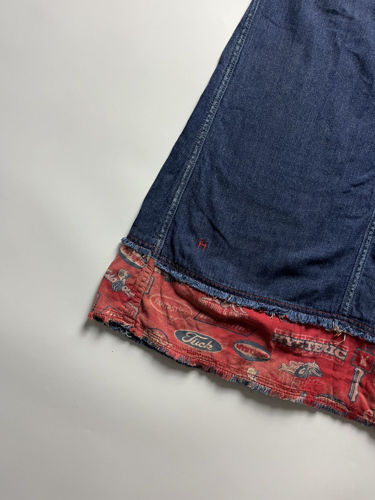 Hysteric Glamour Hysteric Glamour Rare Multi-Logo Print Hem Denim Maxi Skirt Size 30" / US 8 / IT 44 - 7 Thumbnail