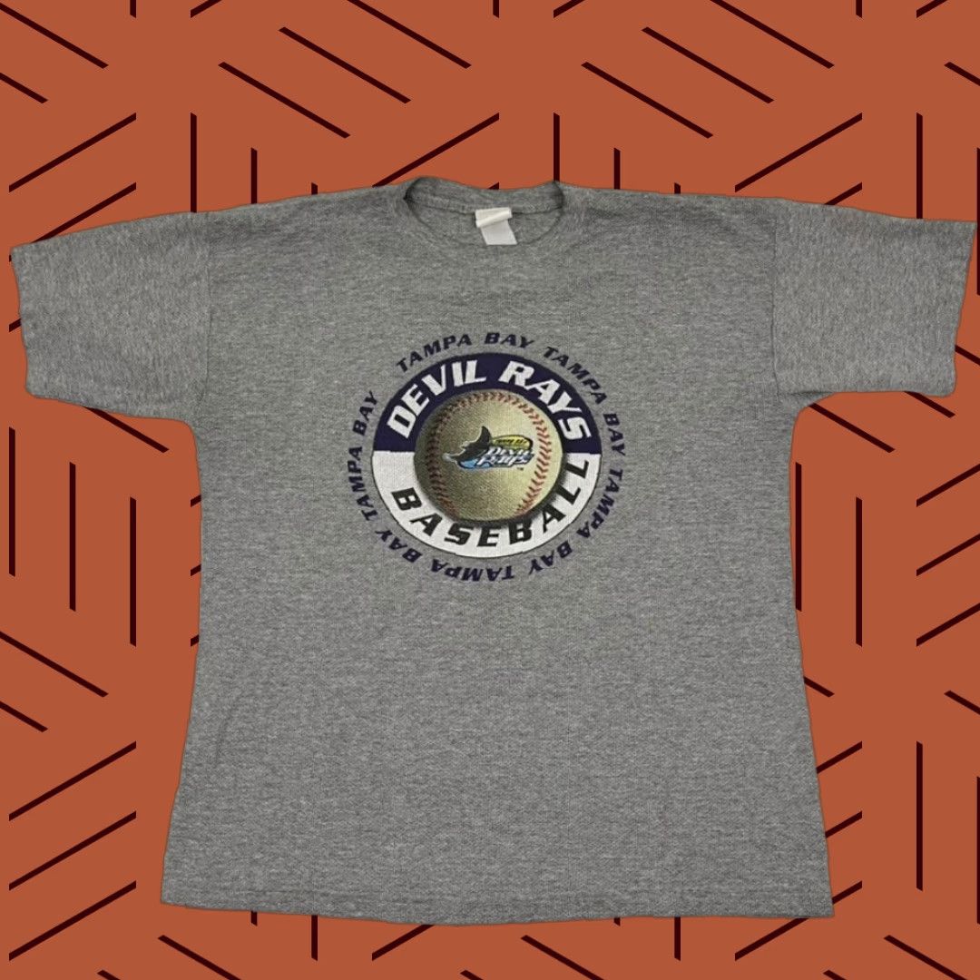 Vintage VTG Tampa Bay Devils Rays Shirt Mens Large / XL Gray Retro Throwback 90s Shirt Mens Gray 90s Logo Vintage Rays Size US L / EU 52-54 / 3 - 1 Thumbnail