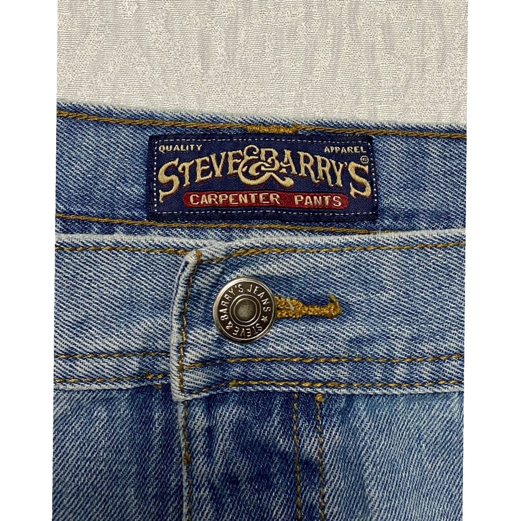 Vintage Steve & Barry's Carpenter Jeans Men 36x34 Blue Y2K Workwear 90s Denim Carpenter Loop Utility Pockets Baggy? Size US 36 / EU 52 - 3 Thumbnail