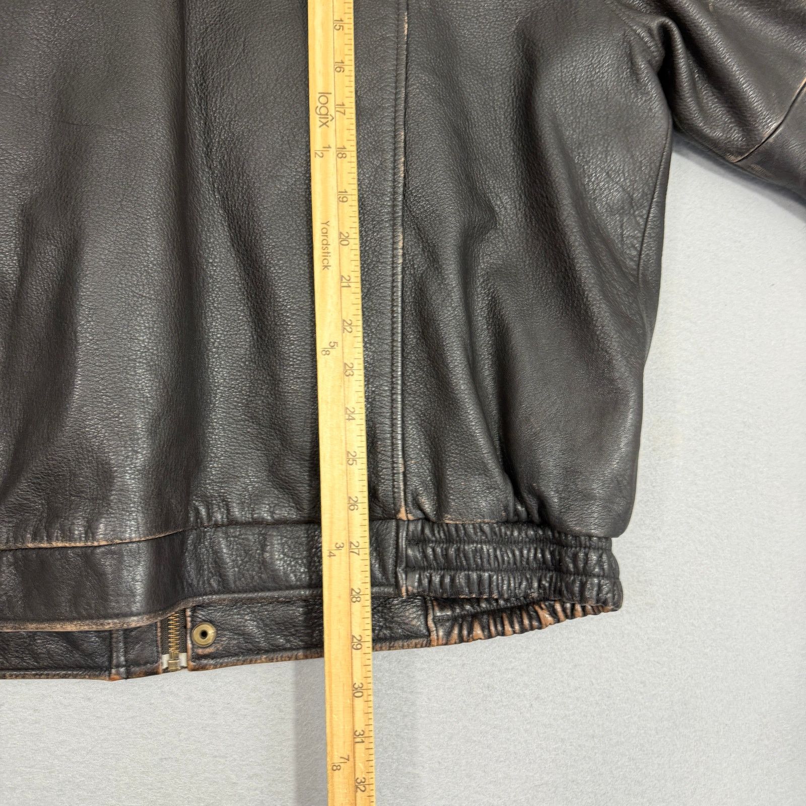 Vintage Vintage Jos A Bank Leather Bomber Jacket Men's XL Brown Size US XL / EU 56 / 4 - 11 Thumbnail