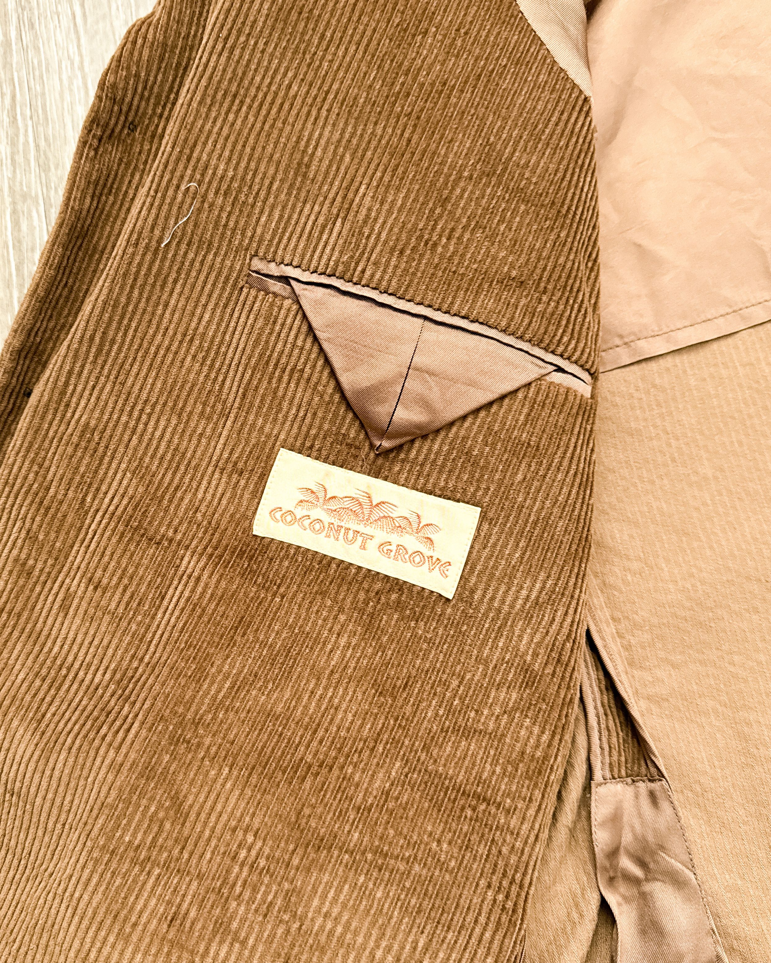 Vintage Vintage 2000s Coconut Grove Corduroy Blazer Brown Men's 44S Size 44S - 6 Thumbnail
