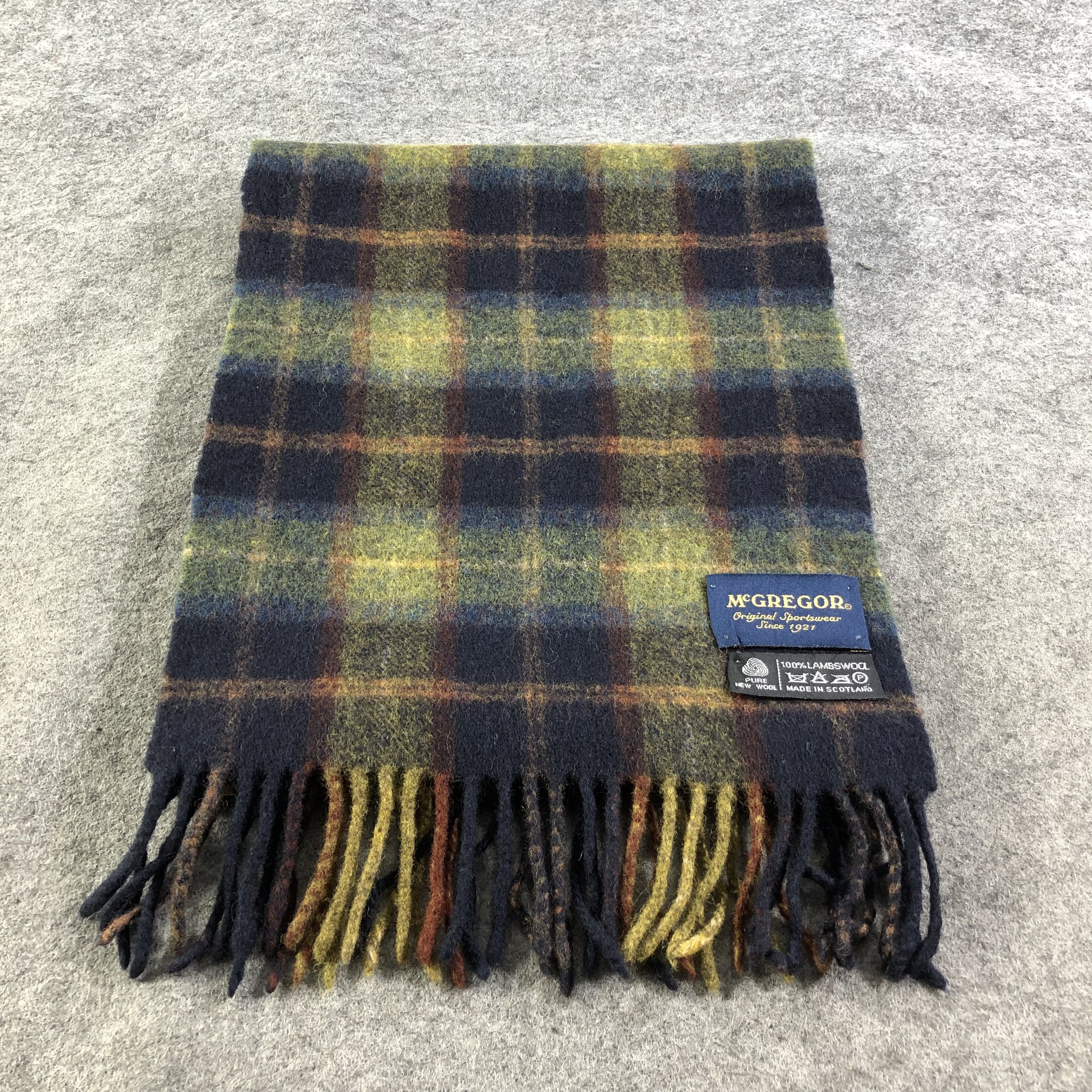 McGregor Mc Gregor Tartan Wool Scarf Muffler V1367 Size ONE SIZE - 2 Thumbnail