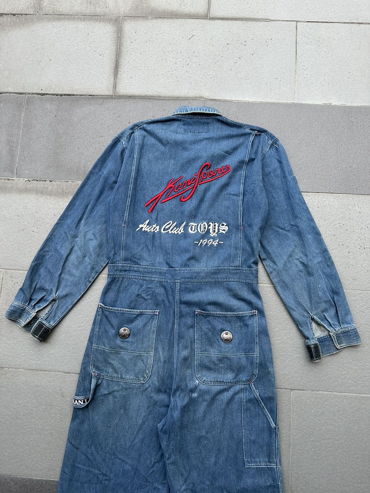 Karl Kani 2000s Kani Sports Auto Club Toys Baggy Denim Coveralls Size US 34 / EU 50 - 2 Thumbnail
