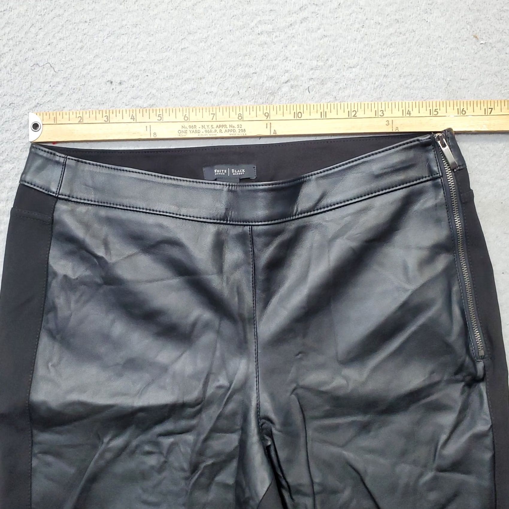 White House Black Market White House Black Market Pants Women 10 Black Side Zip Skinny Leg Size 10 Size 32" / US 10 / IT 46 - 5 Thumbnail