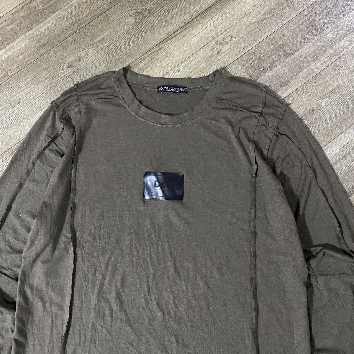 Dolce & Gabbana × Vintage Vtg Golce & Gabbana Design Y2k Longsleeve T-Shirt Logo Box Size US M / EU 48-50 / 2 - 2 Thumbnail