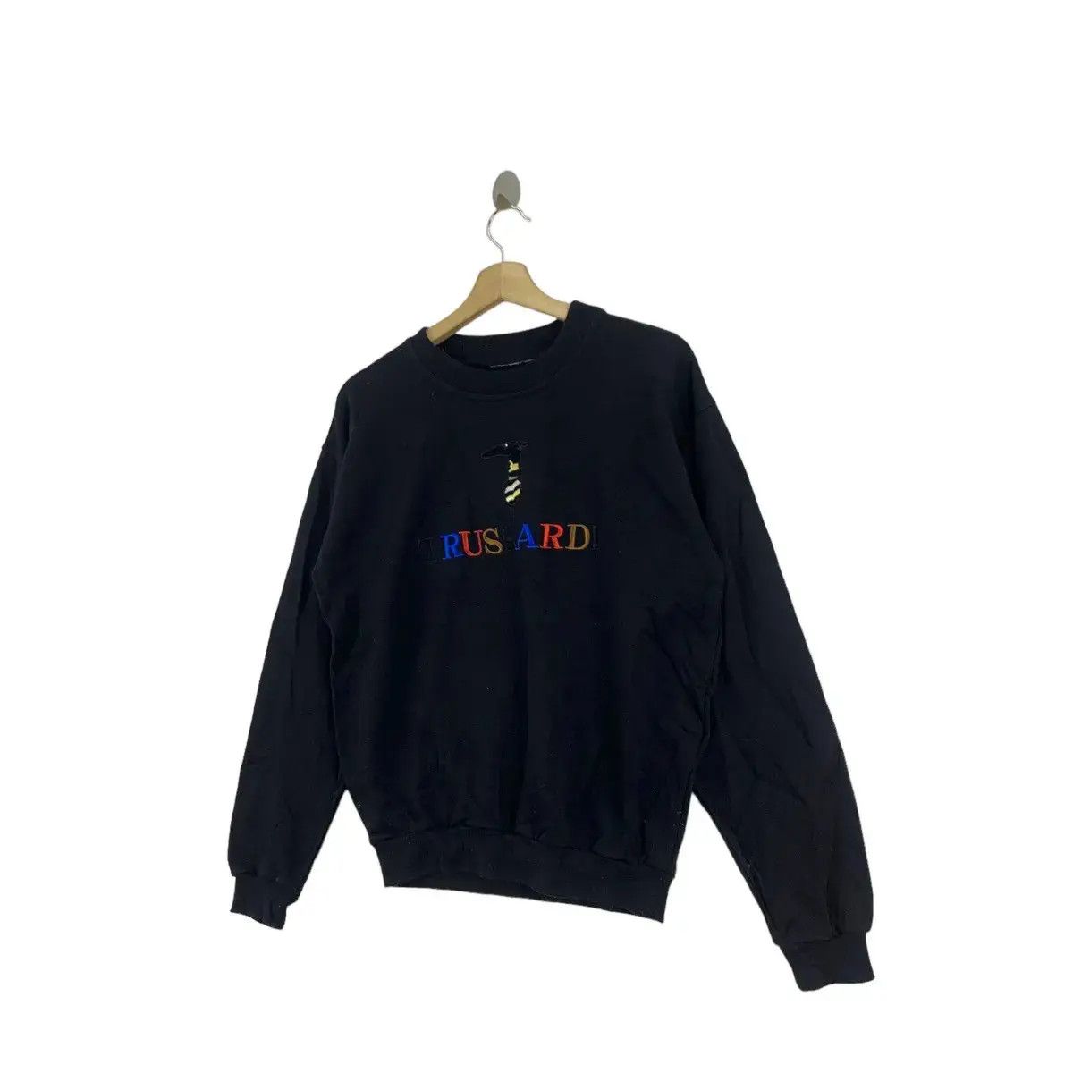 Trussardi Vintage 90’ TRUSSARDI Embroidered Logo Sweatshirt Size US L / EU 52-54 / 3 - 2 Thumbnail