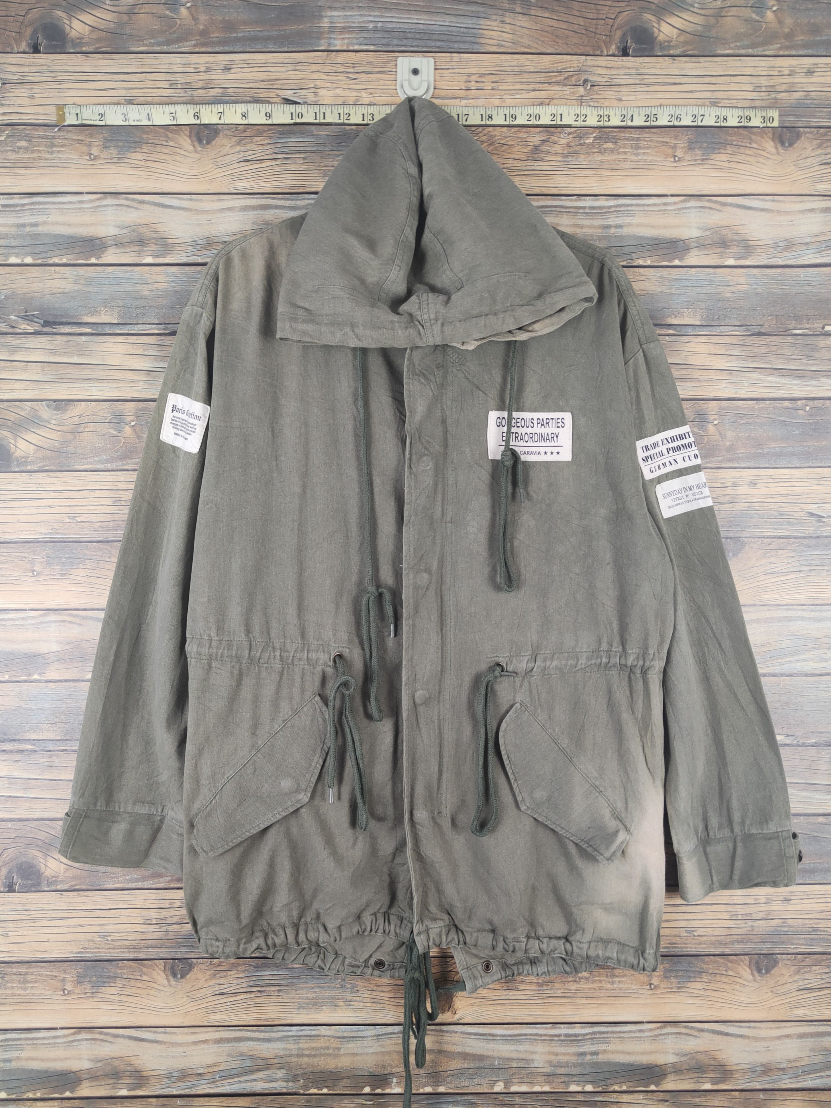 Japanese Brand × Vintage Vintage Langrit Olive Faded Hoodie Jackets Size US L / EU 52-54 / 3 - 1 Thumbnail