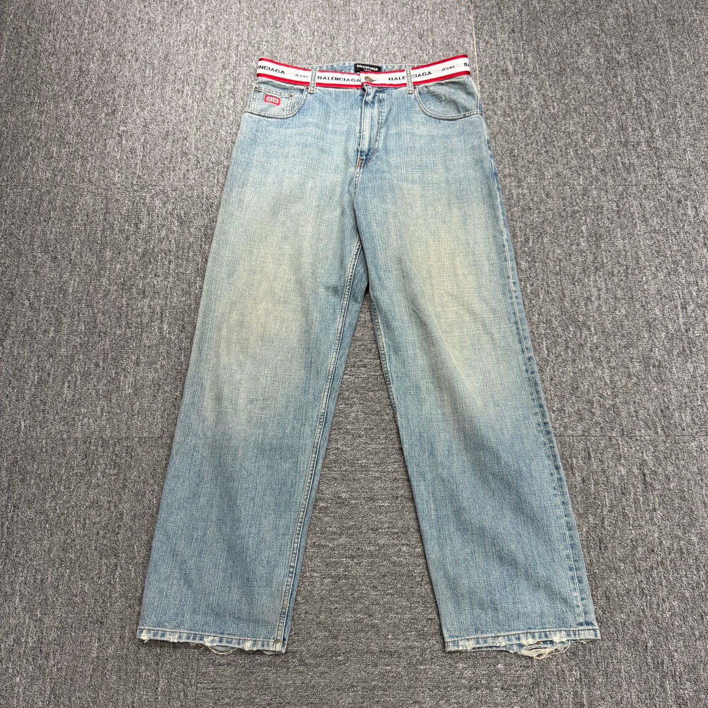 Balenciaga Balenciaga knit belt jeans M 98 New Size US 33 - 1 Thumbnail