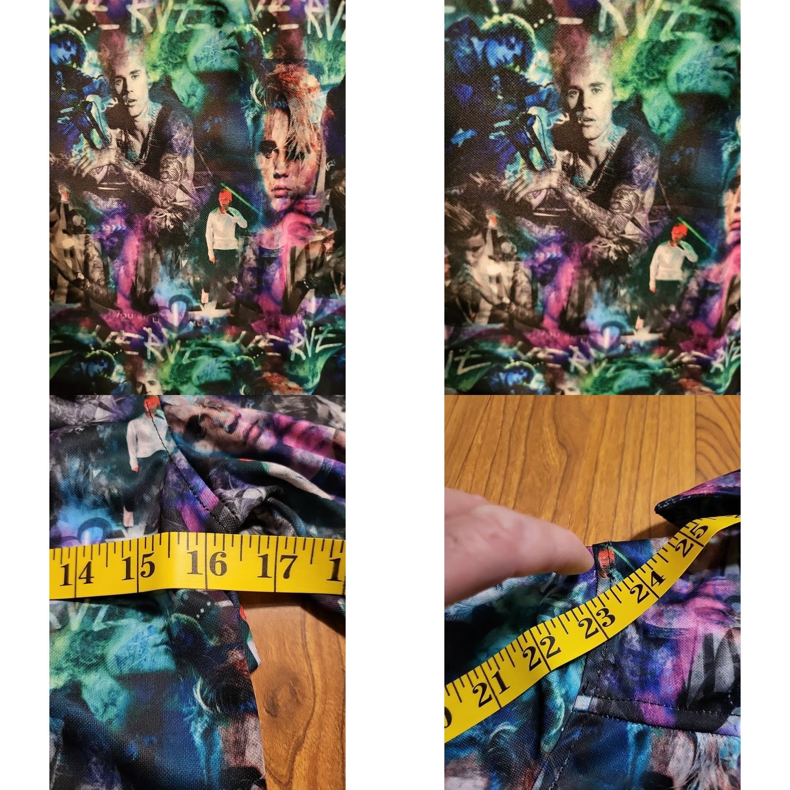 Vintage Justin Beiber LS Shirt Button-Up All Over Print Polyester Disco-style Small Mens Size US S / EU 44-46 / 1 - 9 Thumbnail