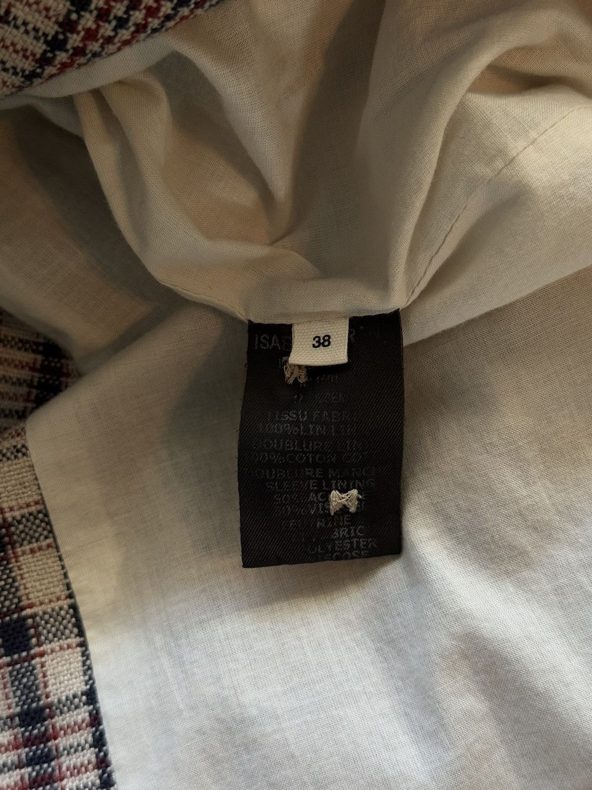 Designer × Isabel Marant × Isabel Marant Etoile Isabel Marant 100% linen double breasted checkered blazer Size M / US 6-8 / IT 42-44 - 7 Thumbnail
