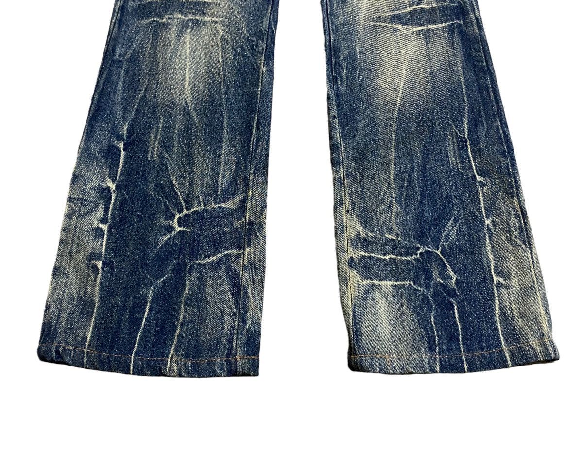 If Six Was Nine Rare Design Vintage Rain Double Waist Flared Jeans 2000s Size US 29 - 5 Thumbnail