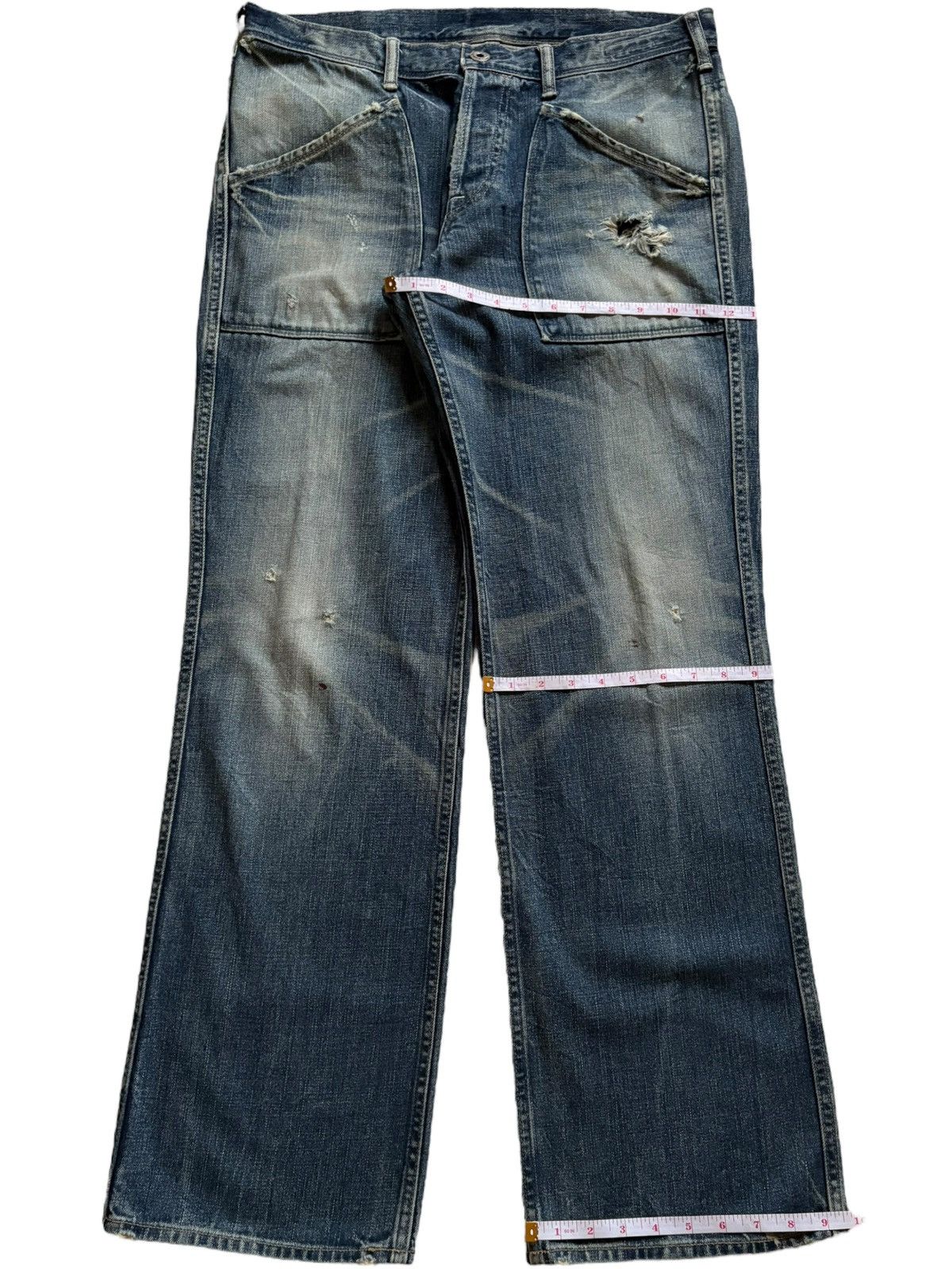 Japanese Brand × Spellbound Vintage Japanese Spellbound Mud Wash Distressed Baggy Jeans Size US 34 / EU 50 - 14 Thumbnail
