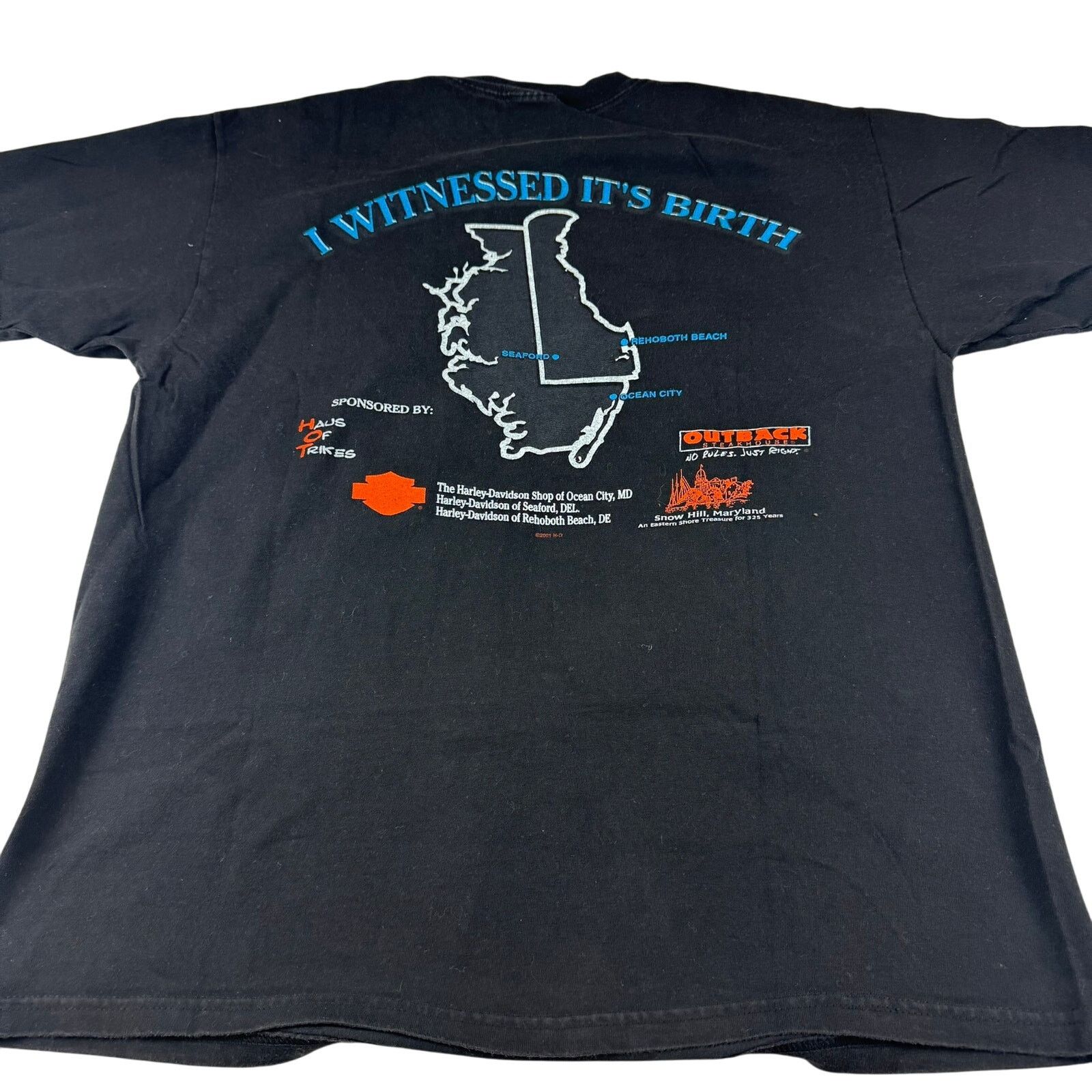 Harley Davidson Vintage Y2K Harley Davidson Delmarva T-Shirt - 2001 Size US L / EU 52-54 / 3 - 2 Thumbnail