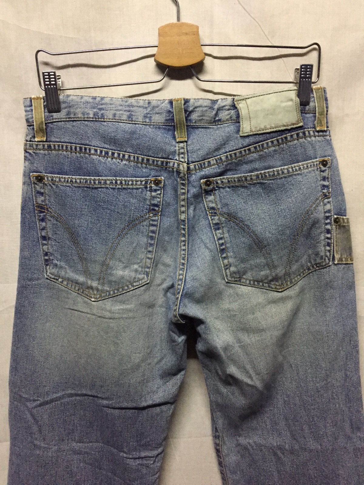 Dolce & Gabbana × Vintage Vintage D&G Baggy Stone Washed Cropped Denim Size US 31 - 4 Thumbnail