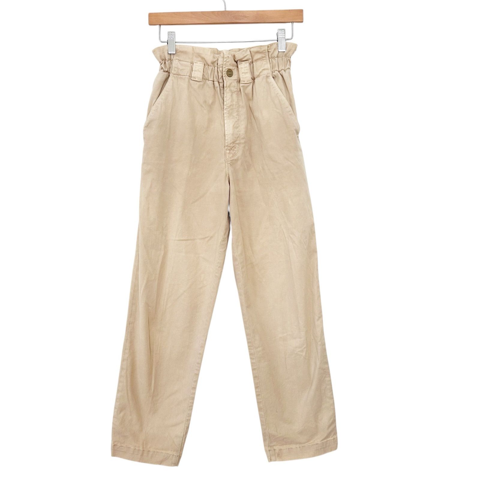 MOTHER MOTHER Tan The Yo-yo Greaser Ankle Pants Sz 24 Size 24" / US 00 / IT 34 - 1 Thumbnail
