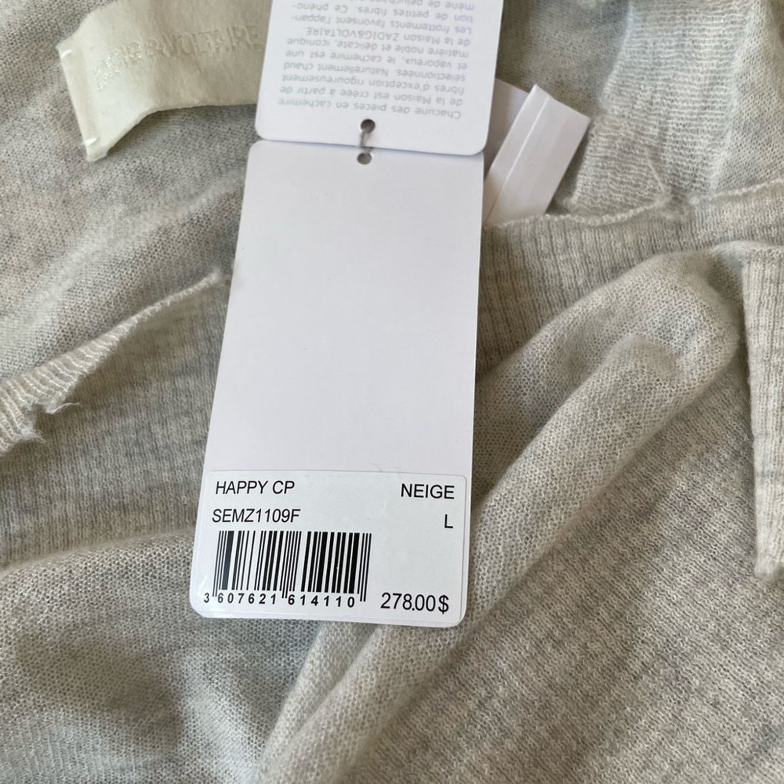 Zadig & Voltaire Happy Cp Cashmere Sweater from Zadig & Voltaire Size L / US 10 / IT 46 - 11 Thumbnail