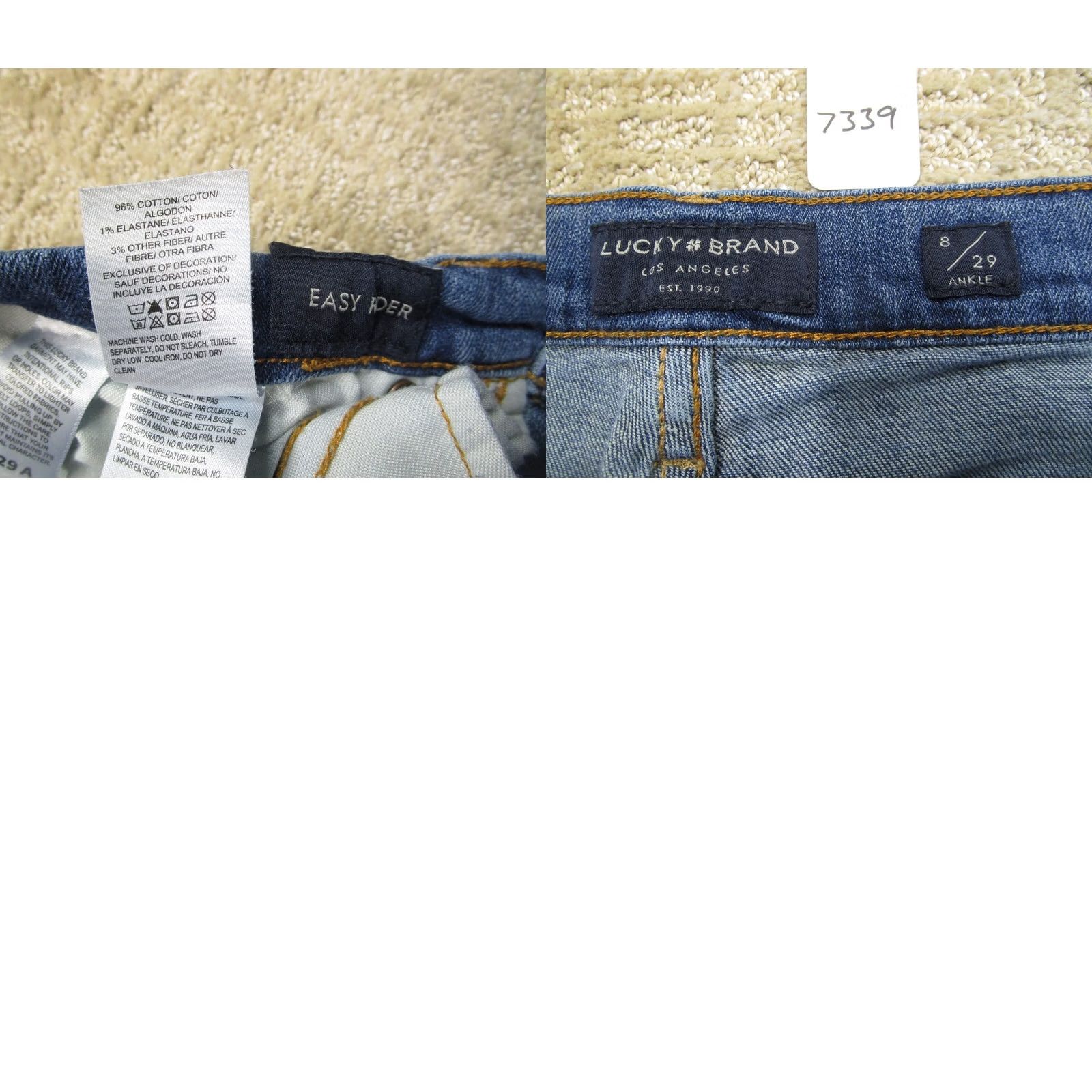 Lucky Brand Lucky Brand Easy Rider Jeans Women 8 Blue Bootcut Mid Rise Light Wash Denim Pants Size 30" / US 8 / IT 44 - 8 Thumbnail