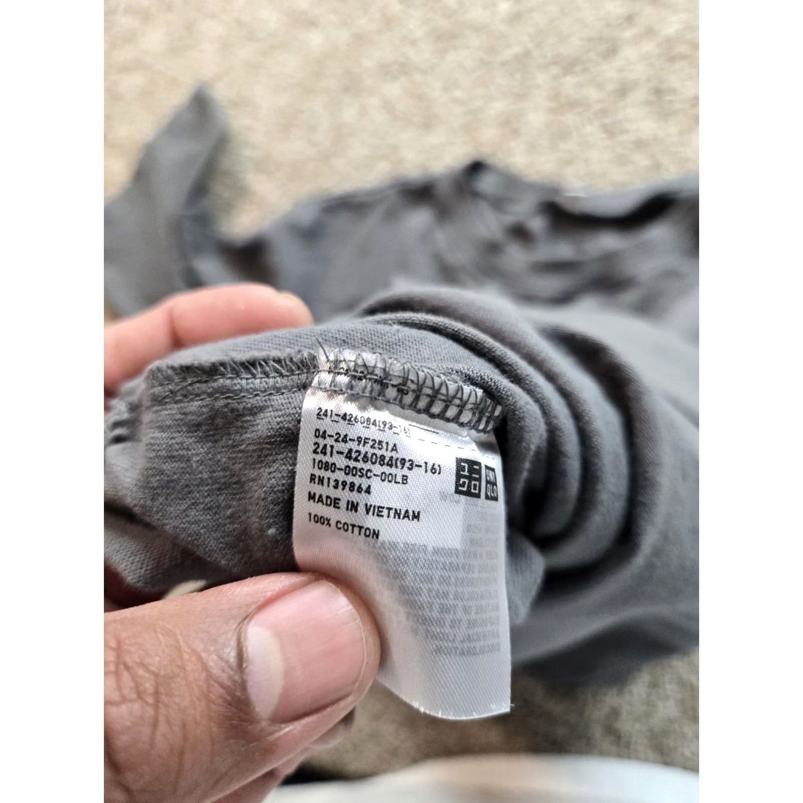 Uniqlo Uniqlo T Shirt Dress Womens XS Gray Half Sleeve Side Slit Cotton Casual Size XS / US 0-2 / IT 36-38 - 4 Thumbnail