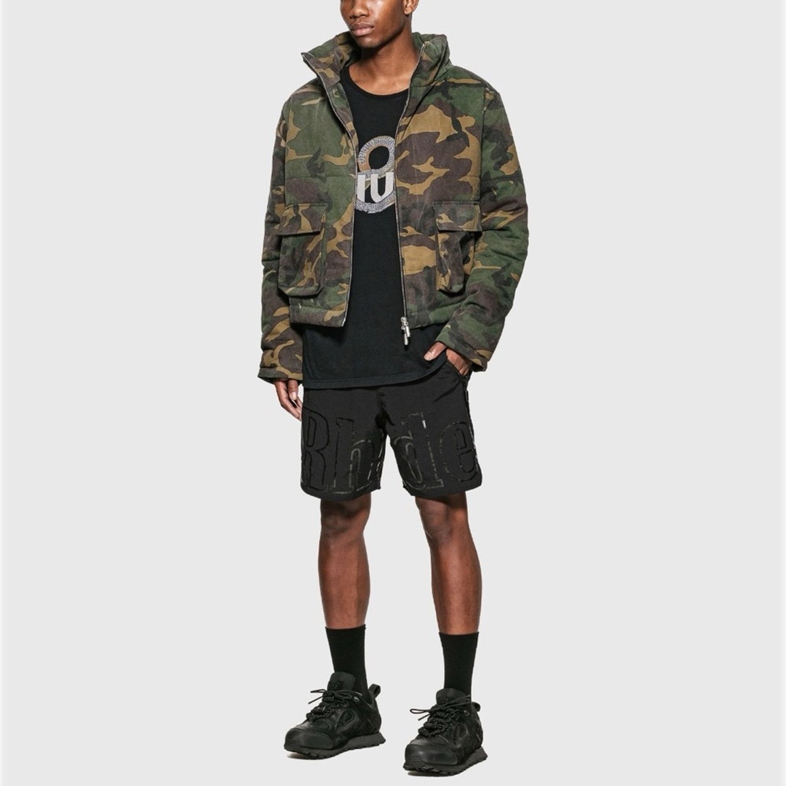 Rhude Rhude Camo Puffer Jacket (Sz L) Triangle Star Logo Graphic Size US L / EU 52-54 / 3 - 3 Thumbnail