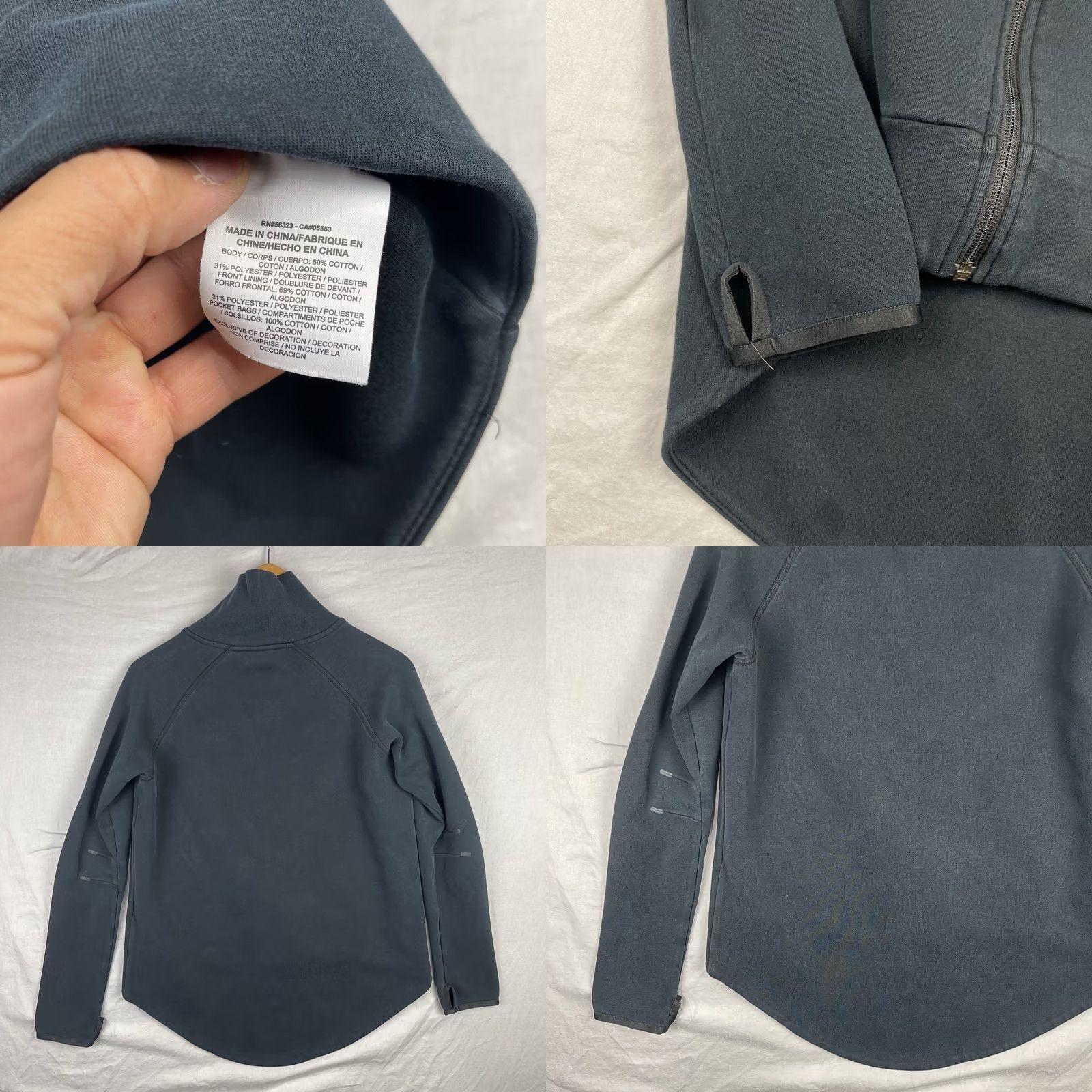 Nike Nike Sweater Womens Medium Black Tech Fleece Moto Cape Sweatshirt 642688-011 Size M / US 6-8 / IT 42-44 - 8 Thumbnail