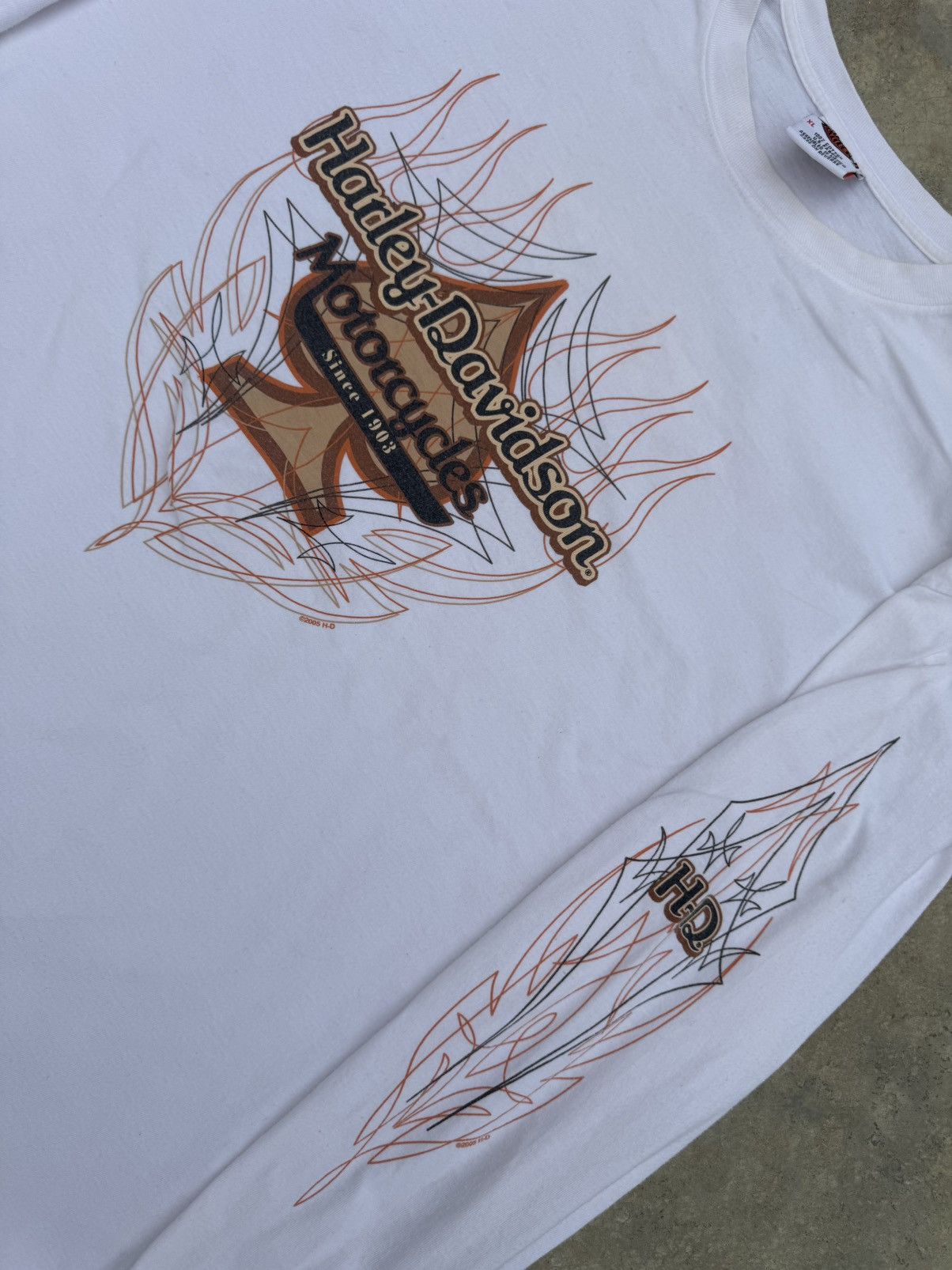 Harley Davidson Harley Davidson Flame Spider Web Long Sleeve Y2K Size US XL / EU 56 / 4 - 2 Thumbnail