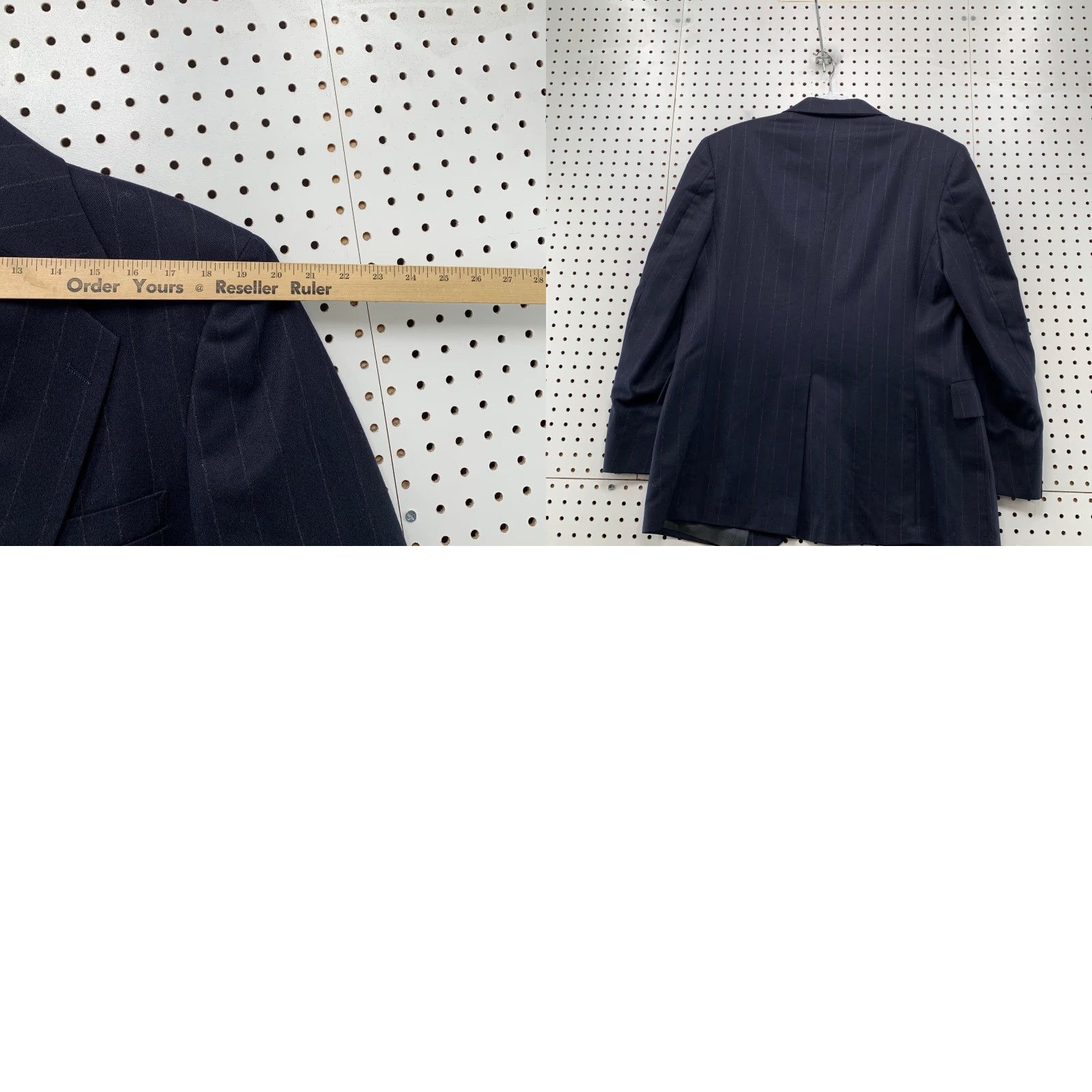 Vintage VINTAGE Embassy Blazer Mens 42 Wool Navy Blue Chalk Striped Business USA Blazer Mens 42 Navy Blue Chalk Striped Embass Size 42R - 10 Thumbnail
