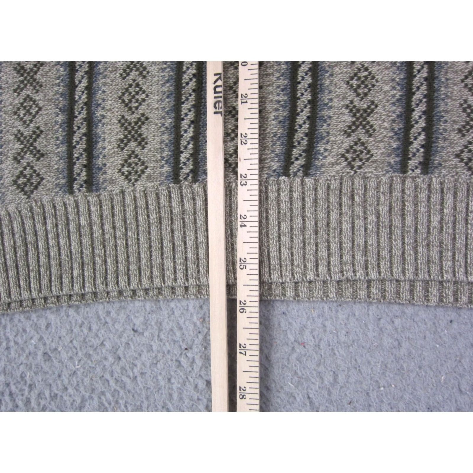 Geoffrey Beene VINTAGE Geoffrey Beene Sweater Pullover Mens Medium Green Knit Geometric Crew 80s Size US M / EU 48-50 / 2 - 7 Thumbnail