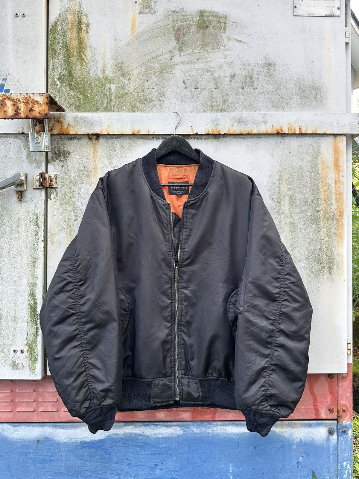 Vintage 🪖Vintage MA-1 Man Intermediate Oversized Bomber Jacket Size US XXL / EU 58 / 5 - 2 Thumbnail