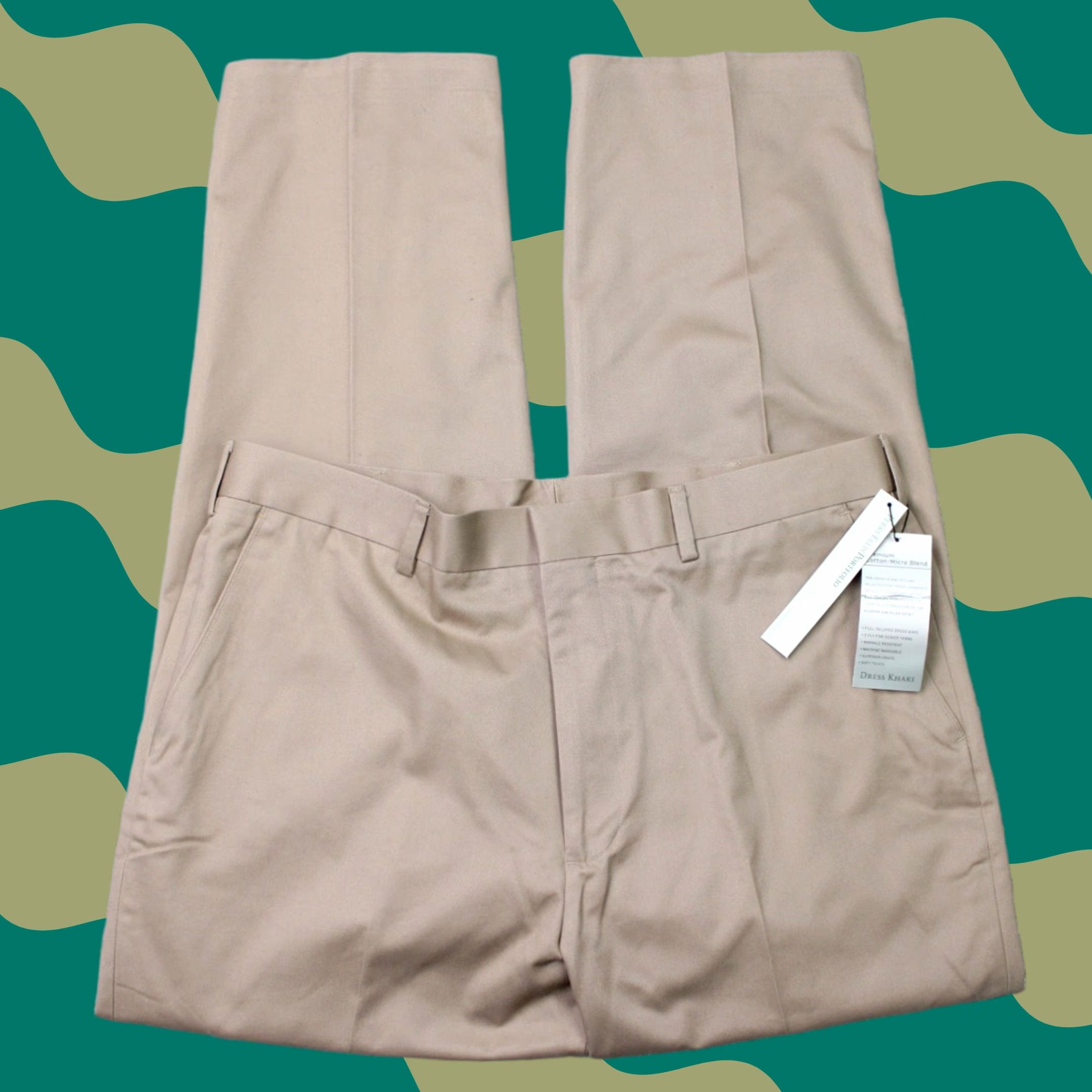 Perry Ellis Perry Ellis Portfolio Pants Men 36x30 Beige Chino Straight Regular Vintage: No N/A Size US 36 / EU 52 - 1 Thumbnail