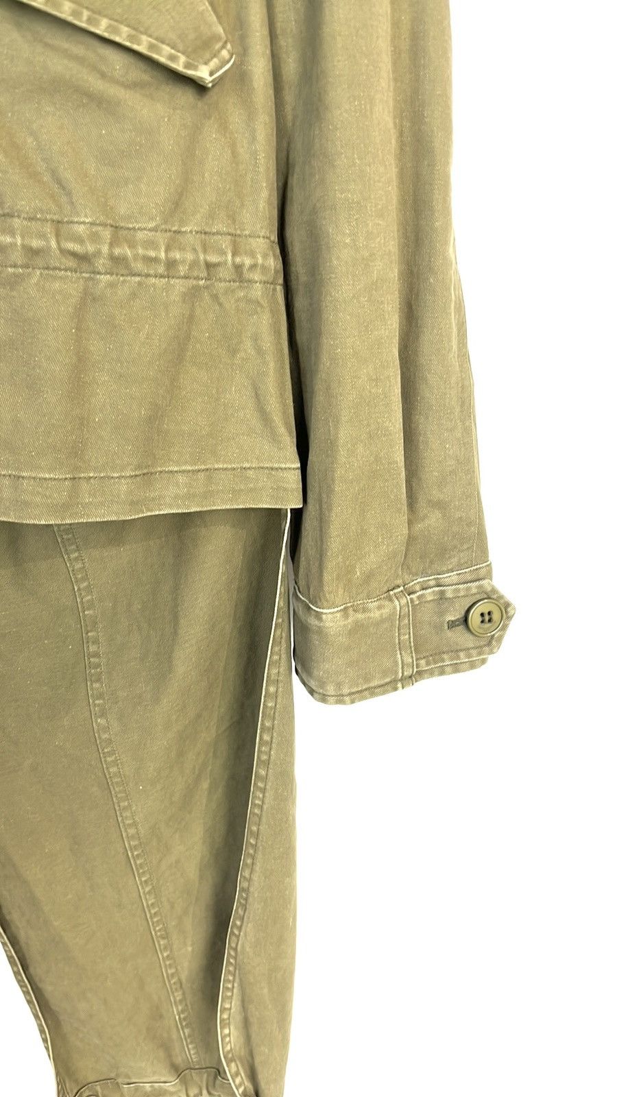Saint Laurent Paris Saint Laurent SS/14 Khaki Gabardine Fishtail Military Parka Size US XXS / EU 40 - 6 Thumbnail