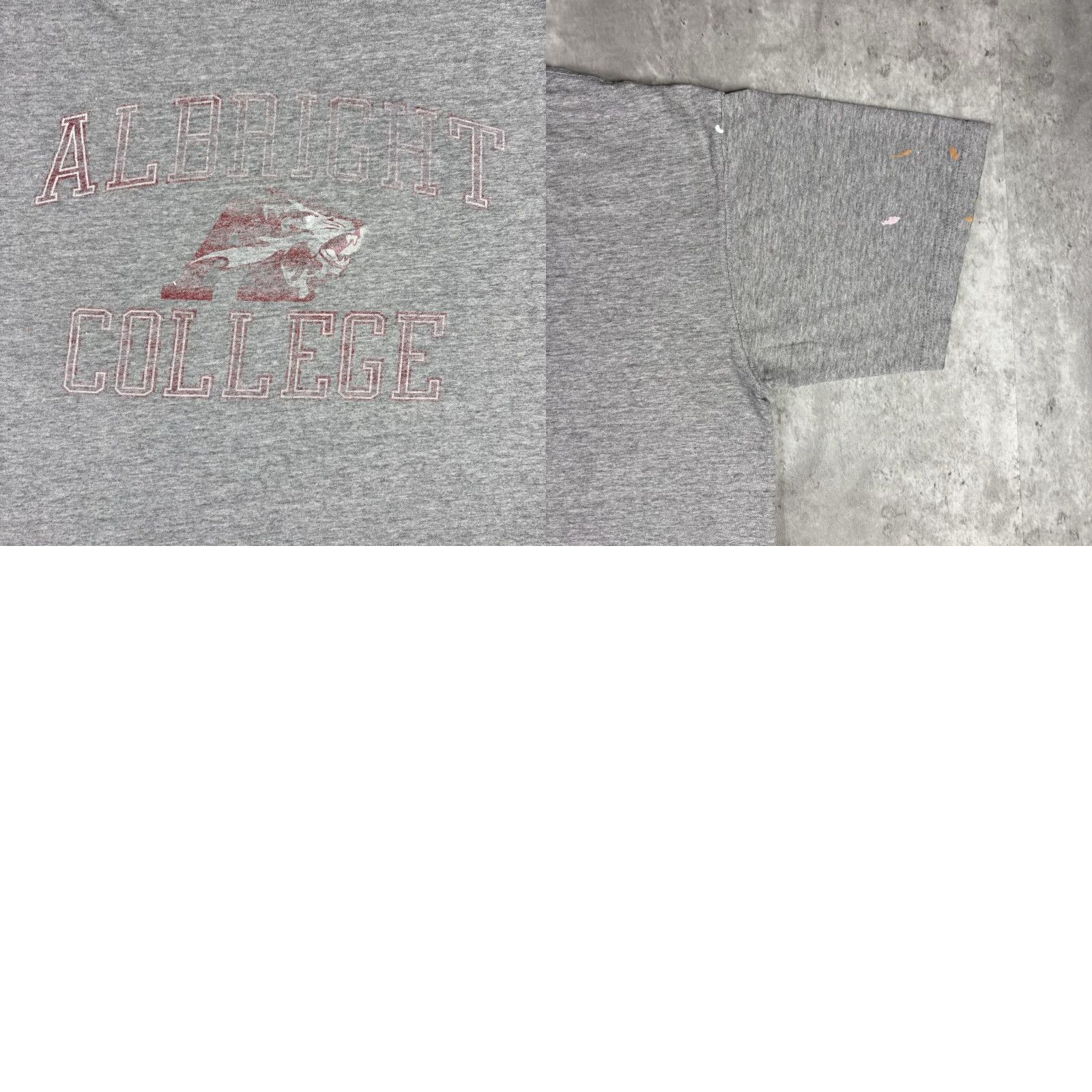 Jansport VINTAGE Albright College T Shirt Jansport Gray Short Sleeve Distressed Faded LG Size US L / EU 52-54 / 3 - 8 Thumbnail