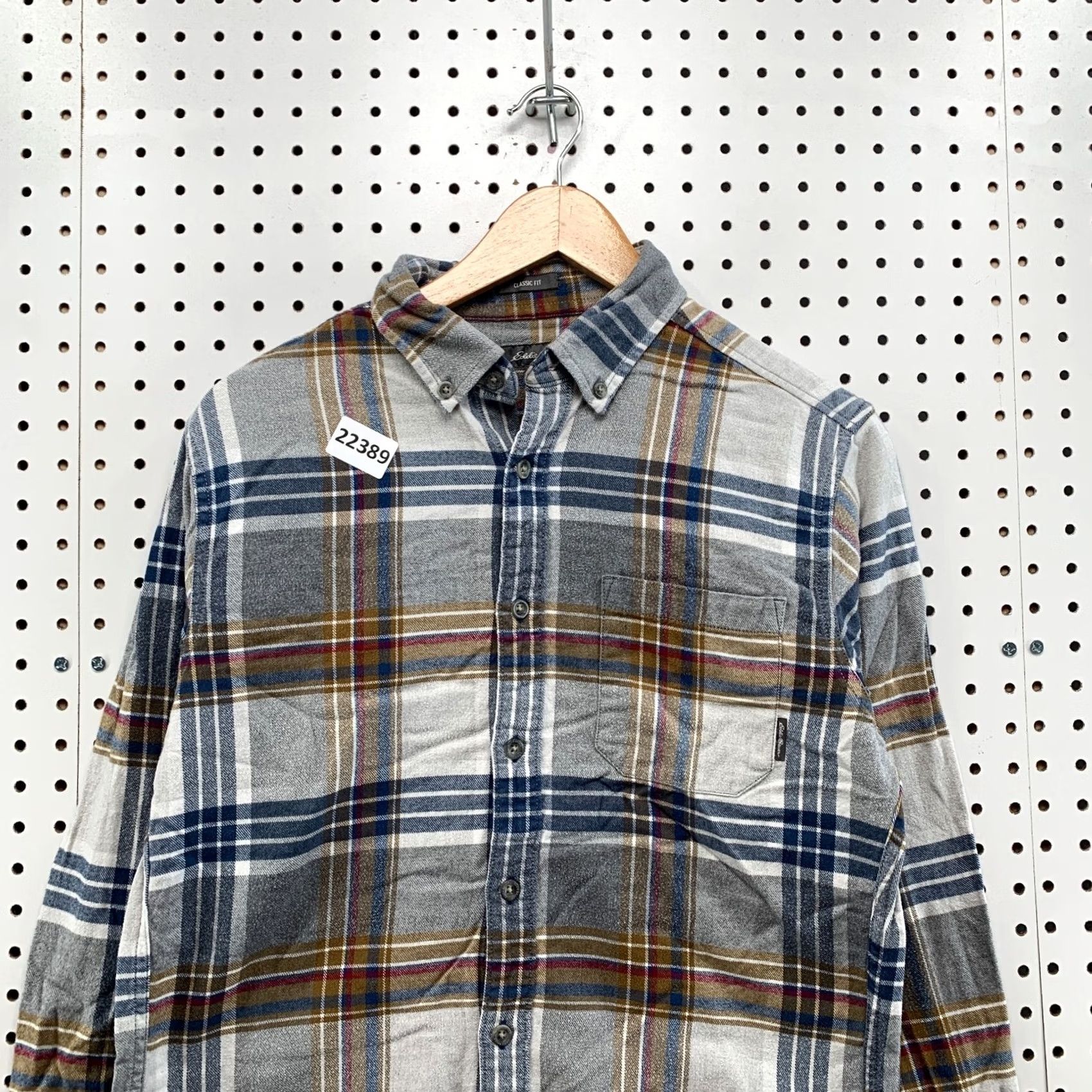 Eddie Bauer Eddie Bauer Shirt Mens S Gray Button Down Flannel Men Blue 20x27 Long Sleeve Size US S / EU 44-46 / 1 - 2 Thumbnail