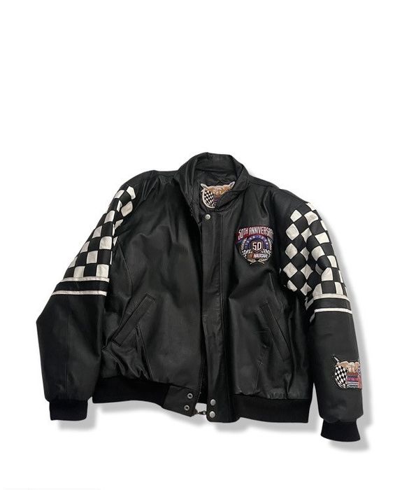 Nascar 50th anniversary leather jacket hot sale