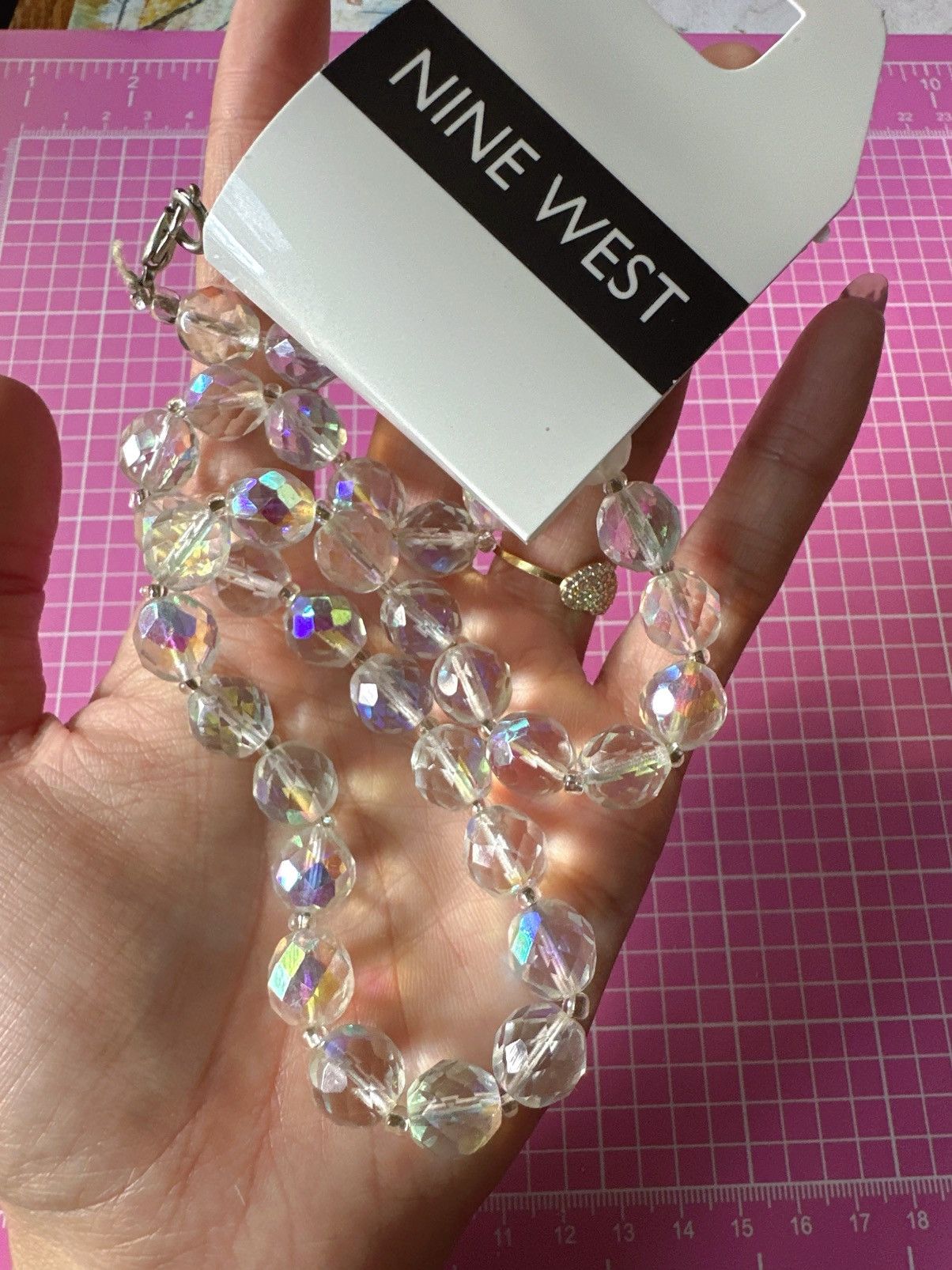 Nine West Nine West necklaces crystal clear transparent beads shiny Size ONE SIZE - 2 Thumbnail