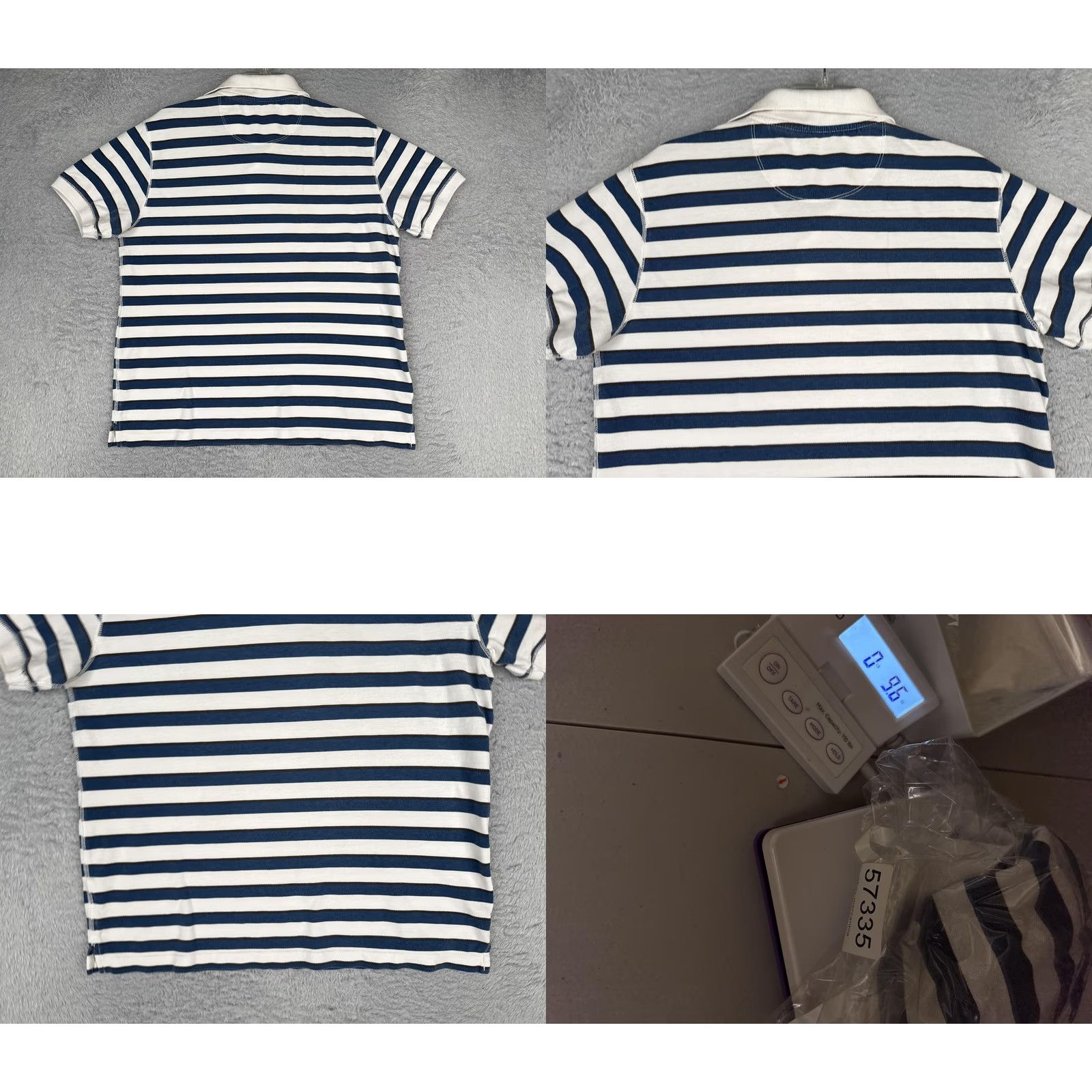 Gap Gap Polo Shirt Mens L Blue White Striped Athletic Fit Logo Casual Knit Shirt Size US L / EU 52-54 / 3 - 9 Thumbnail