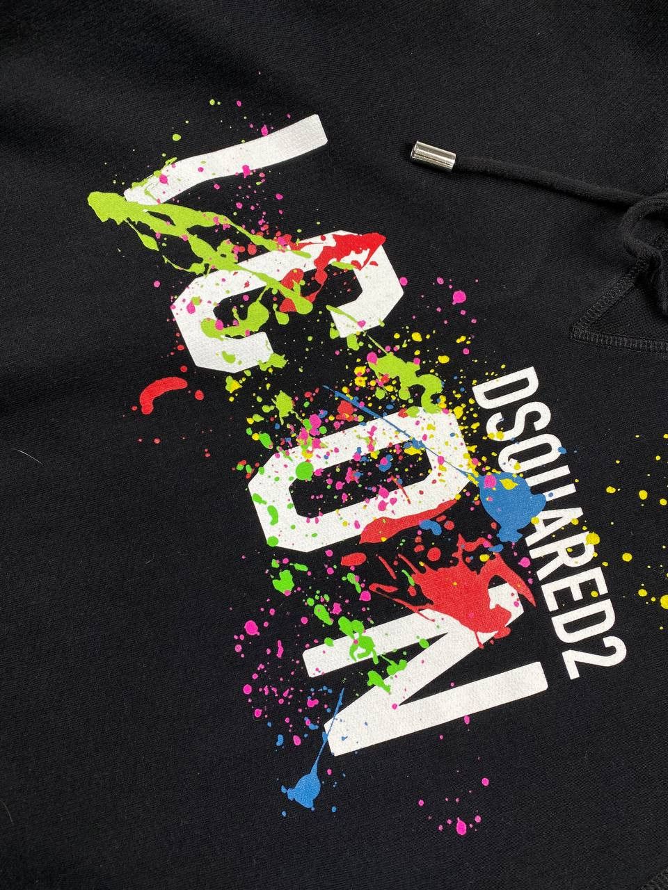Dsquared2 Dsquared2 Icon Painted Big Logo Hoodie Size M Black Size US M / EU 48-50 / 2 - 2 Thumbnail