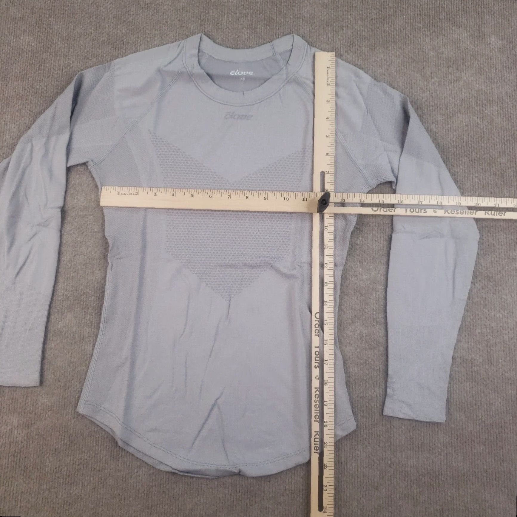 Vintage Clove Shirt Womens XS Gray Crewneck Long Sleeve Stretch Fitted Underscrub Size XS / US 0-2 / IT 36-38 - 3 Thumbnail