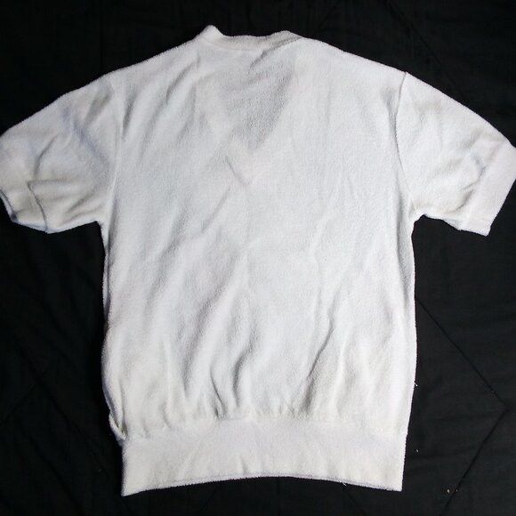 Other Vintage 70s Terry Cloth V-Neck T-Shirt Top Hippie Tennis Size S / US 4 / IT 40 - 8 Thumbnail