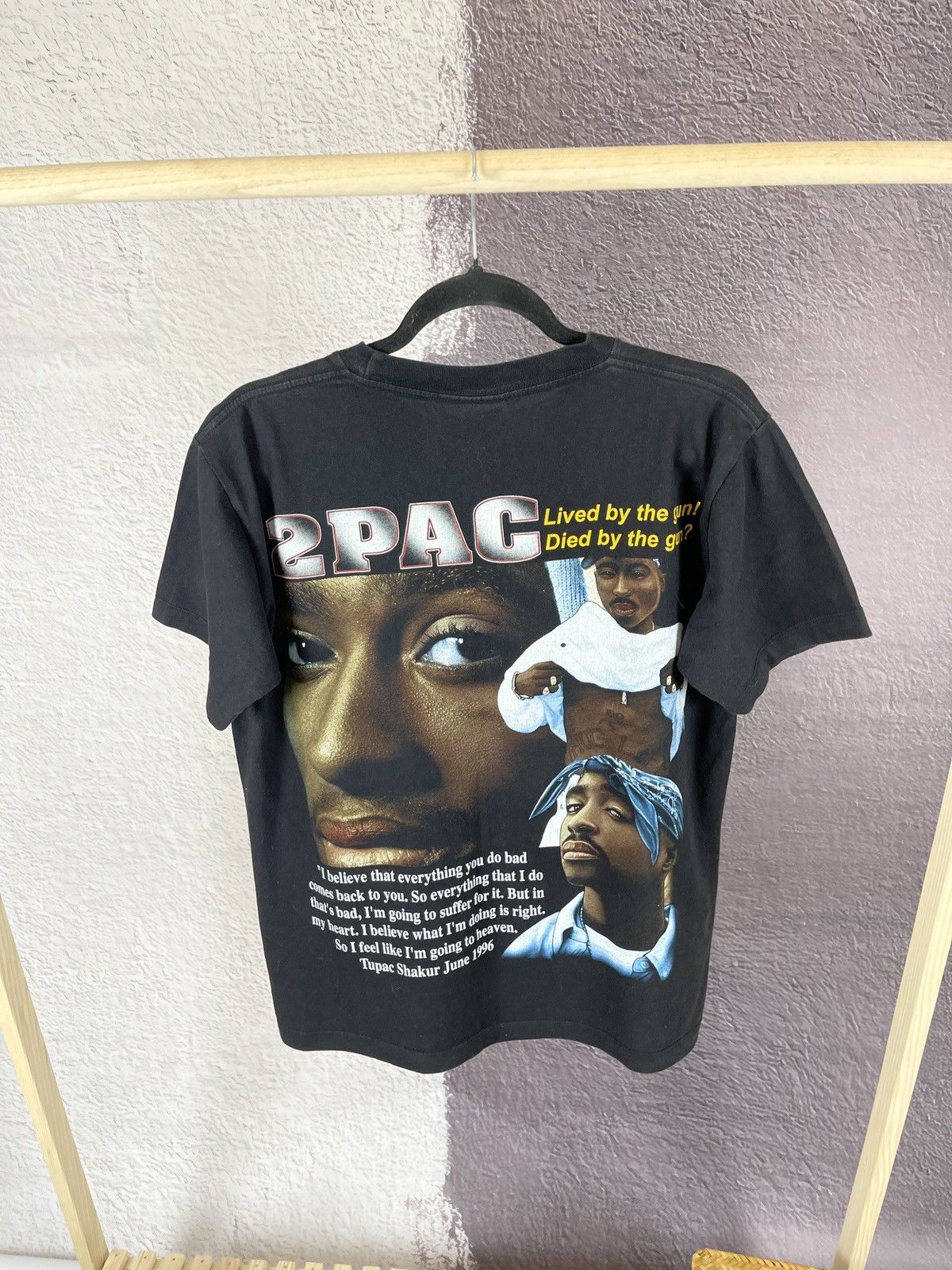 Makaveli Vintage 2Pac Shakur Merch T-Shirt Overprint Tupac Makaveli Size US M / EU 48-50 / 2 - 2 Thumbnail