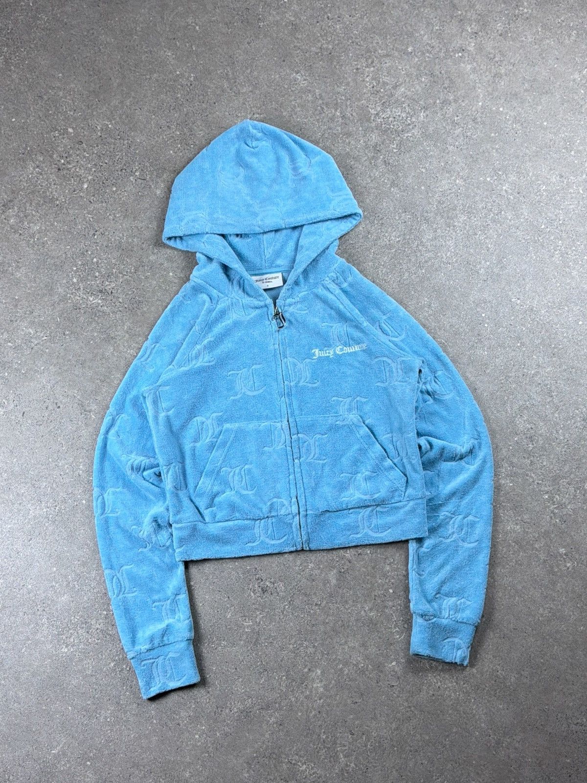 Juicy Couture JUICY COUTURE ZIP HOODIE MULTI LOGO RARE Y2K FUR Baby Hype Size S / US 4 / IT 40 - 1 Thumbnail