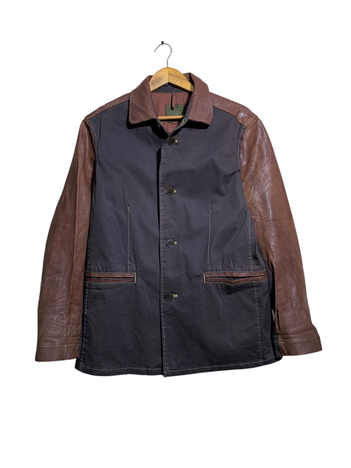 General Research 🔥INBREED JAPAN LEATHER/CANVAS JACKETS Size US L / EU 52-54 / 3 - 1 Thumbnail