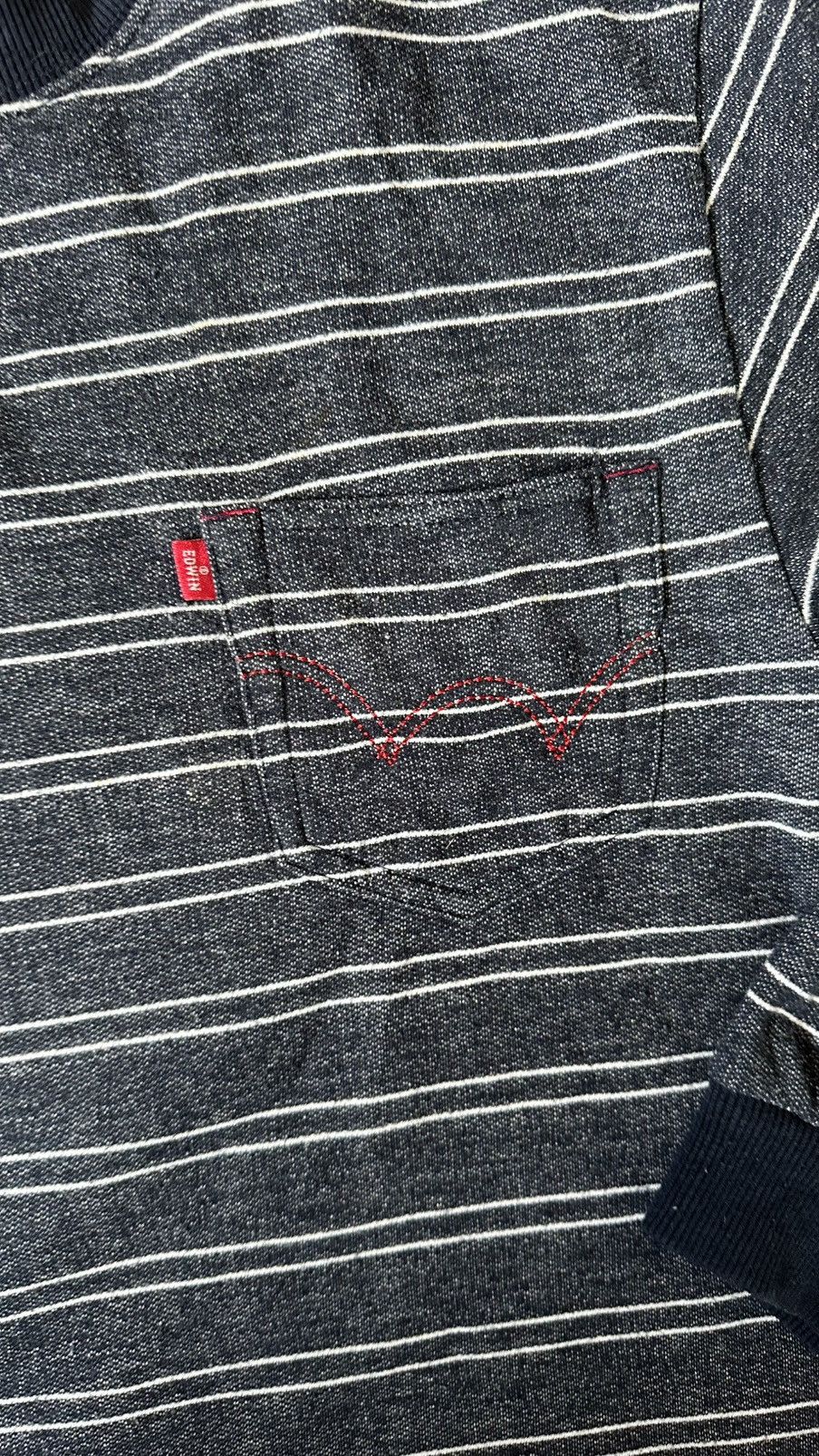 Edwin VINTAGD EDWIN POCKET STRIPES SWEATSHIRT Size US M / EU 48-50 / 2 - 2 Thumbnail