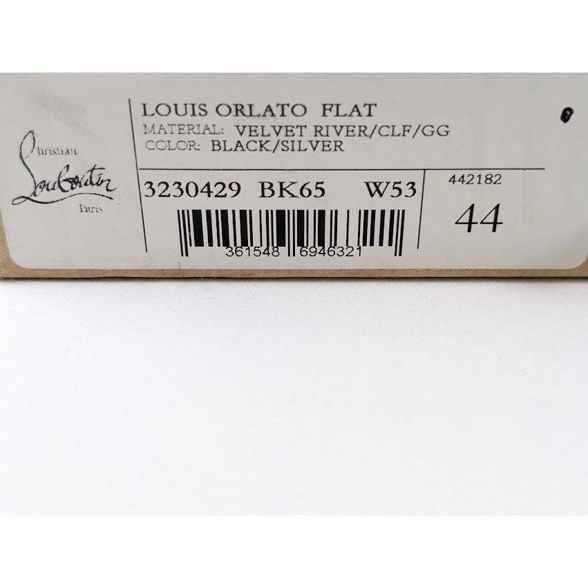 Christian Louboutin o1rshd1 Louis Orlato Flat Hi-Top Sneakers in Black/Silver Size US 11 / EU 44 - 19 Thumbnail